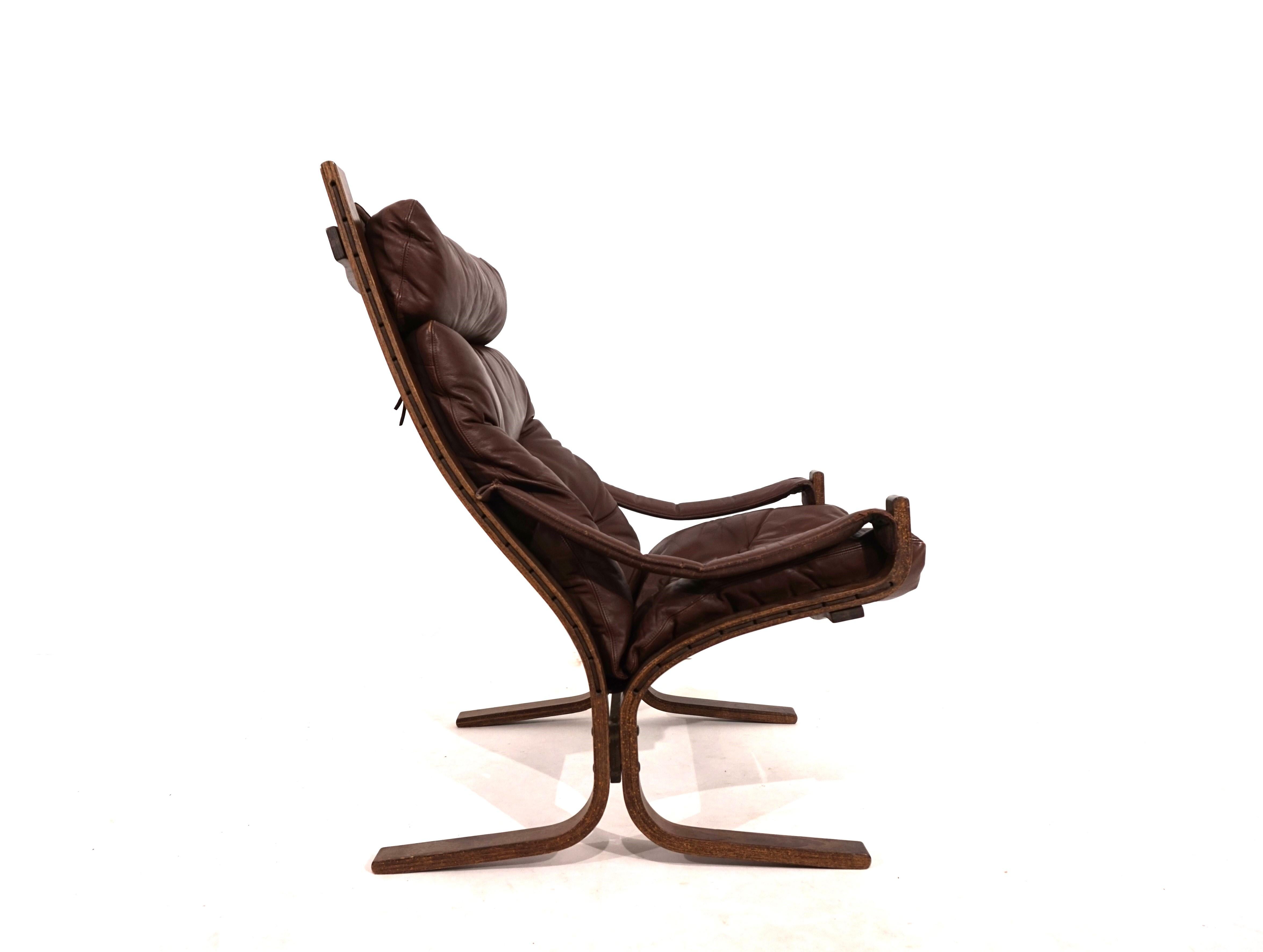 Sedia da salotto in pelle Westnofa Siesta di Ingmar Relling, 1960 in vendita 1