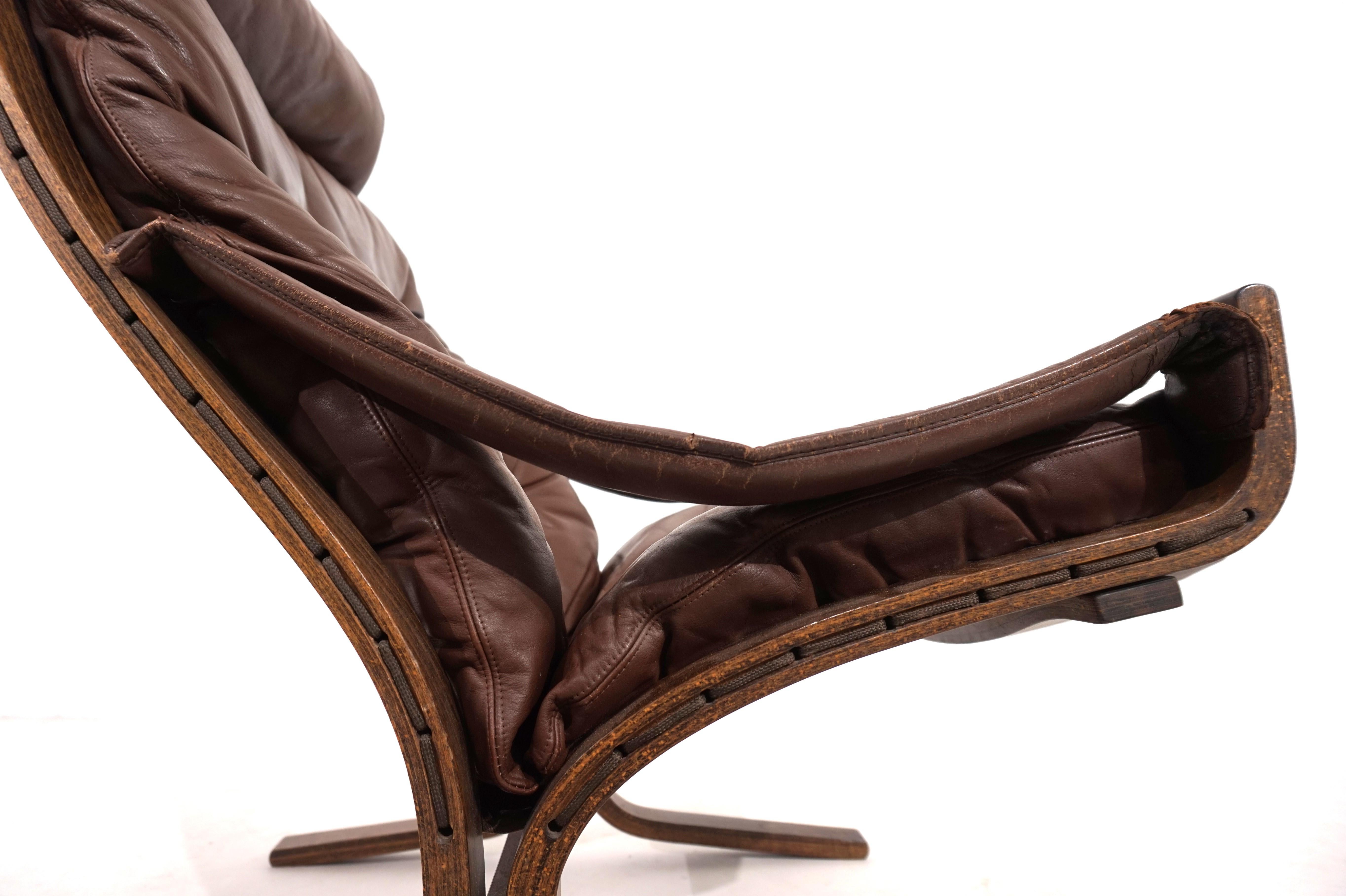 Sedia da salotto in pelle Westnofa Siesta di Ingmar Relling, 1960 in vendita 2