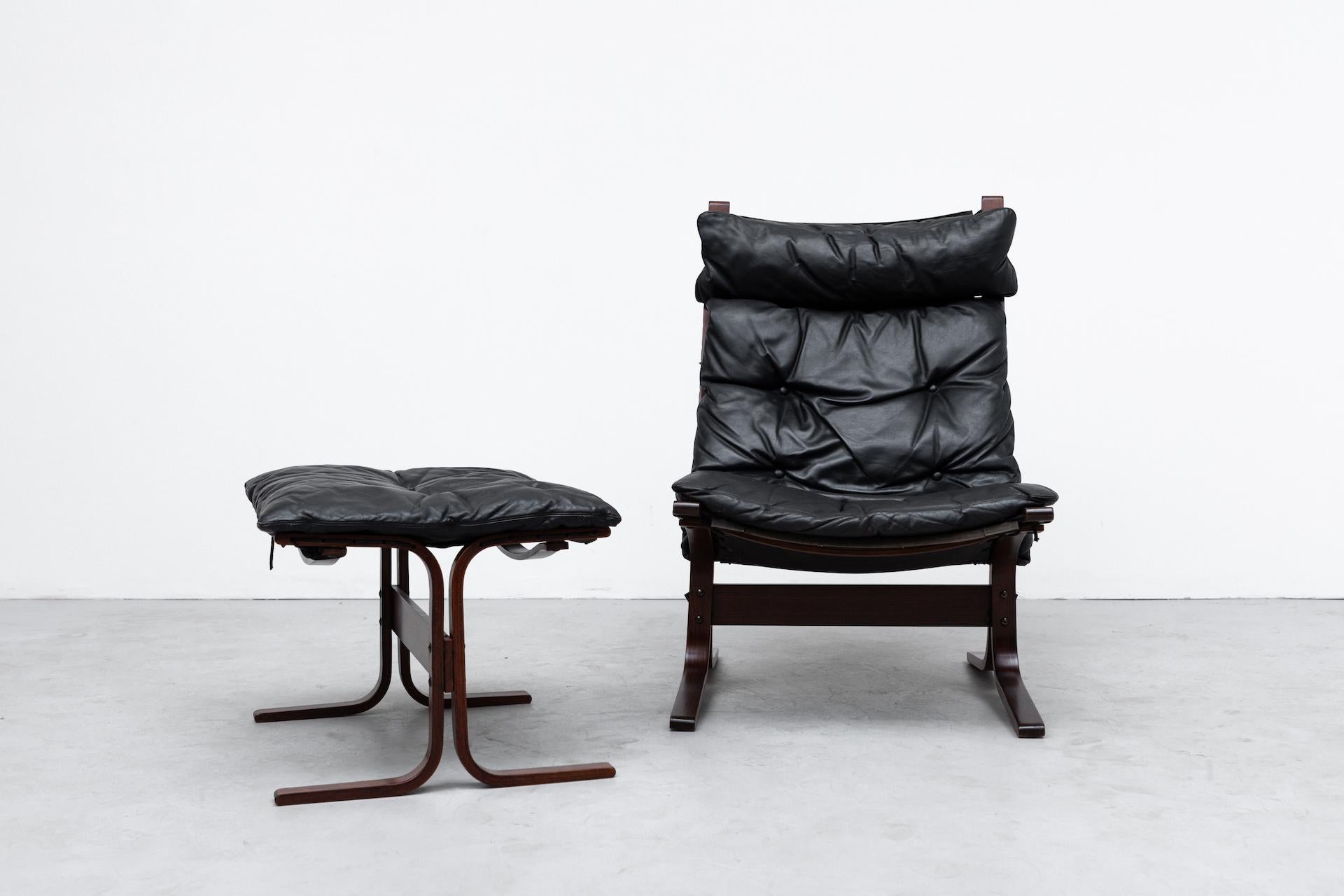 Norwegian Westnofa Siesta Lounge Chair and Ottoman