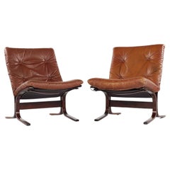 Westnofa Siesta Mid Century Rosewood Lowback Lounge Chairs – Pair