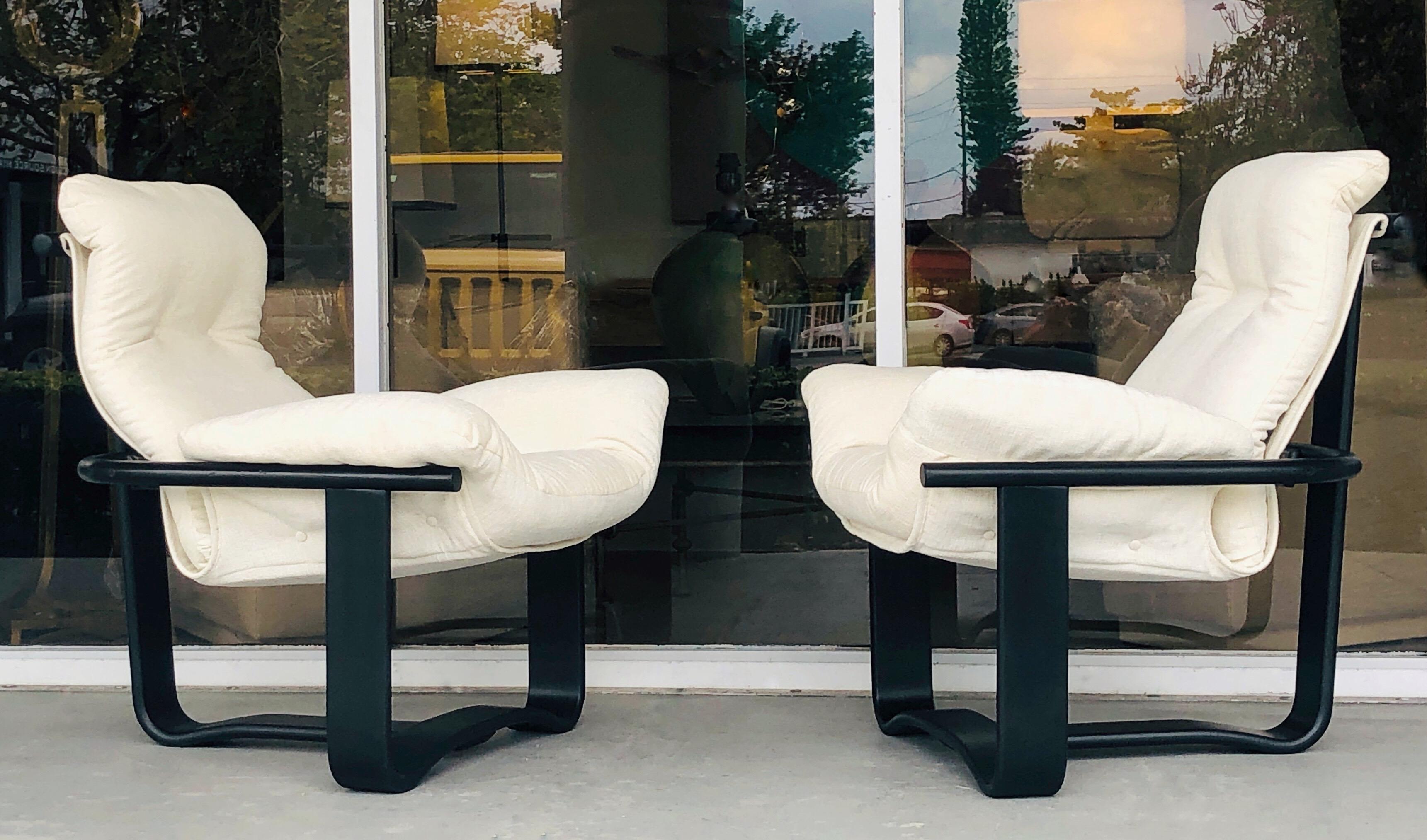 Enameled Westnofa Sling T Lounge Manta Pair of Chairs by Ingmar Relling