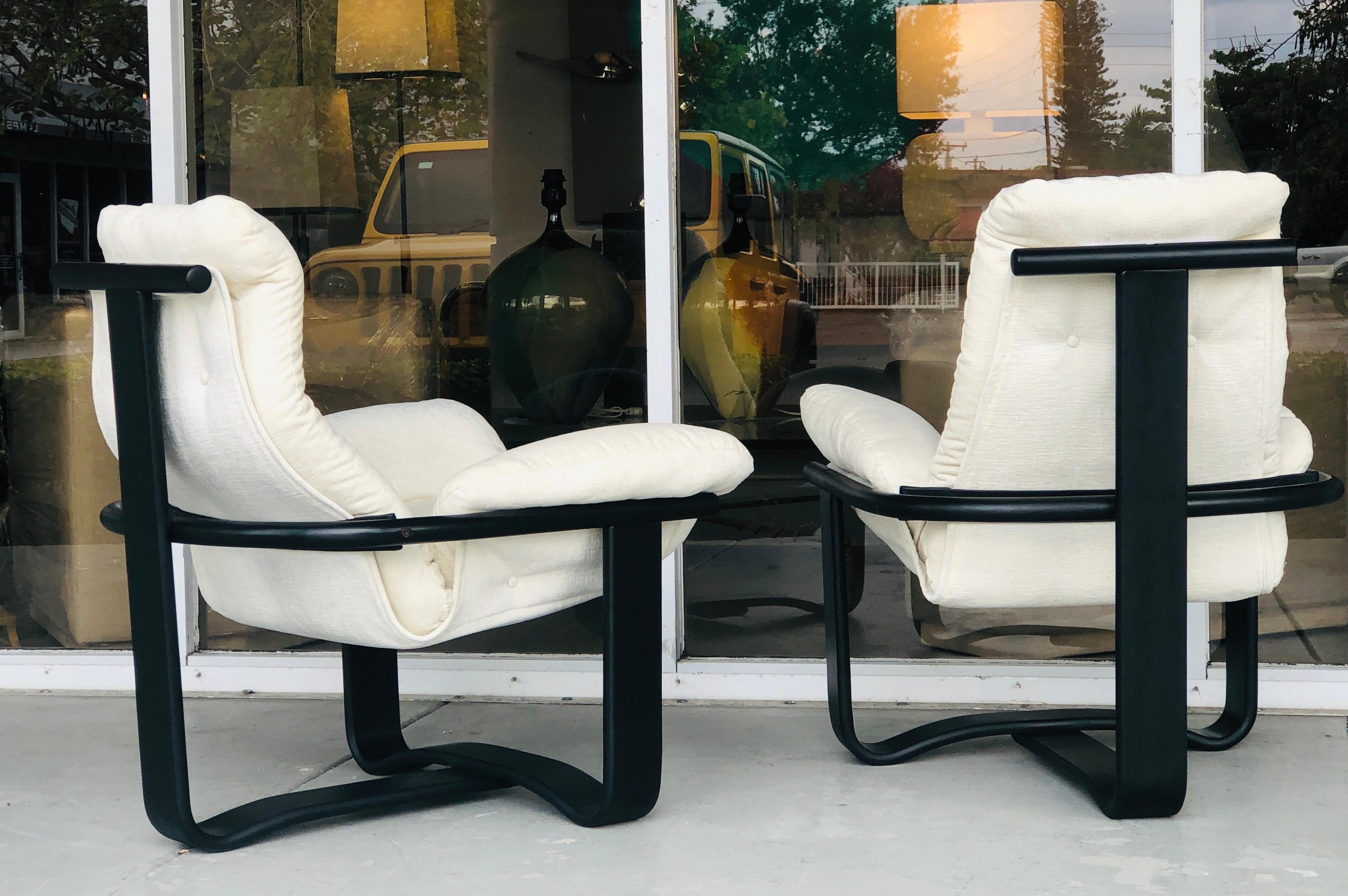 Wood Westnofa Sling T Lounge Manta Pair of Chairs by Ingmar Relling