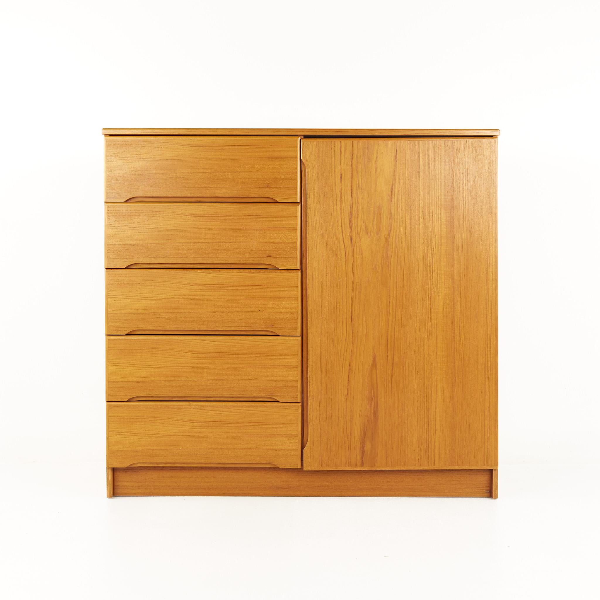 Westnofa style teak mid century armoire gentlemans chest

This armoire measures: 48 wide x 18 deep x 45 inches high

All pieces of furniture can be had in what we call restored vintage condition. That means the piece is restored upon purchase so