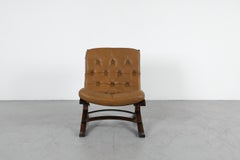 Westnofa Tufted Leather Lounge Chair, Norway, 1970s
