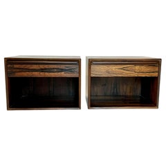 Retro Westnofa Wall Mount Rosewood Nightstands