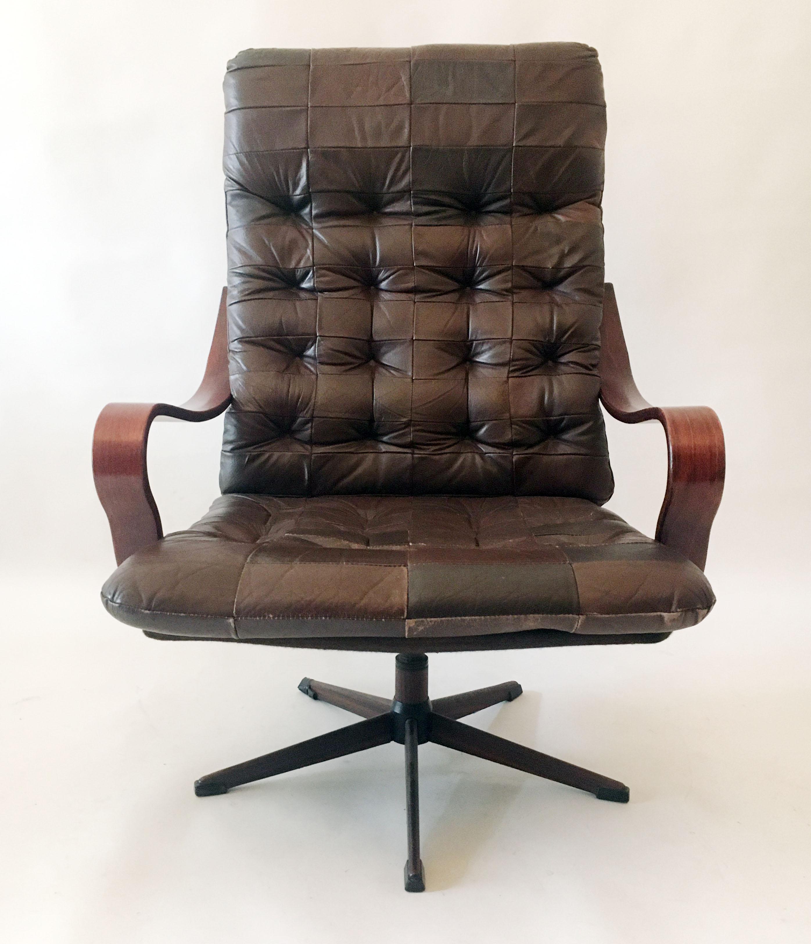 patchwork leather chair