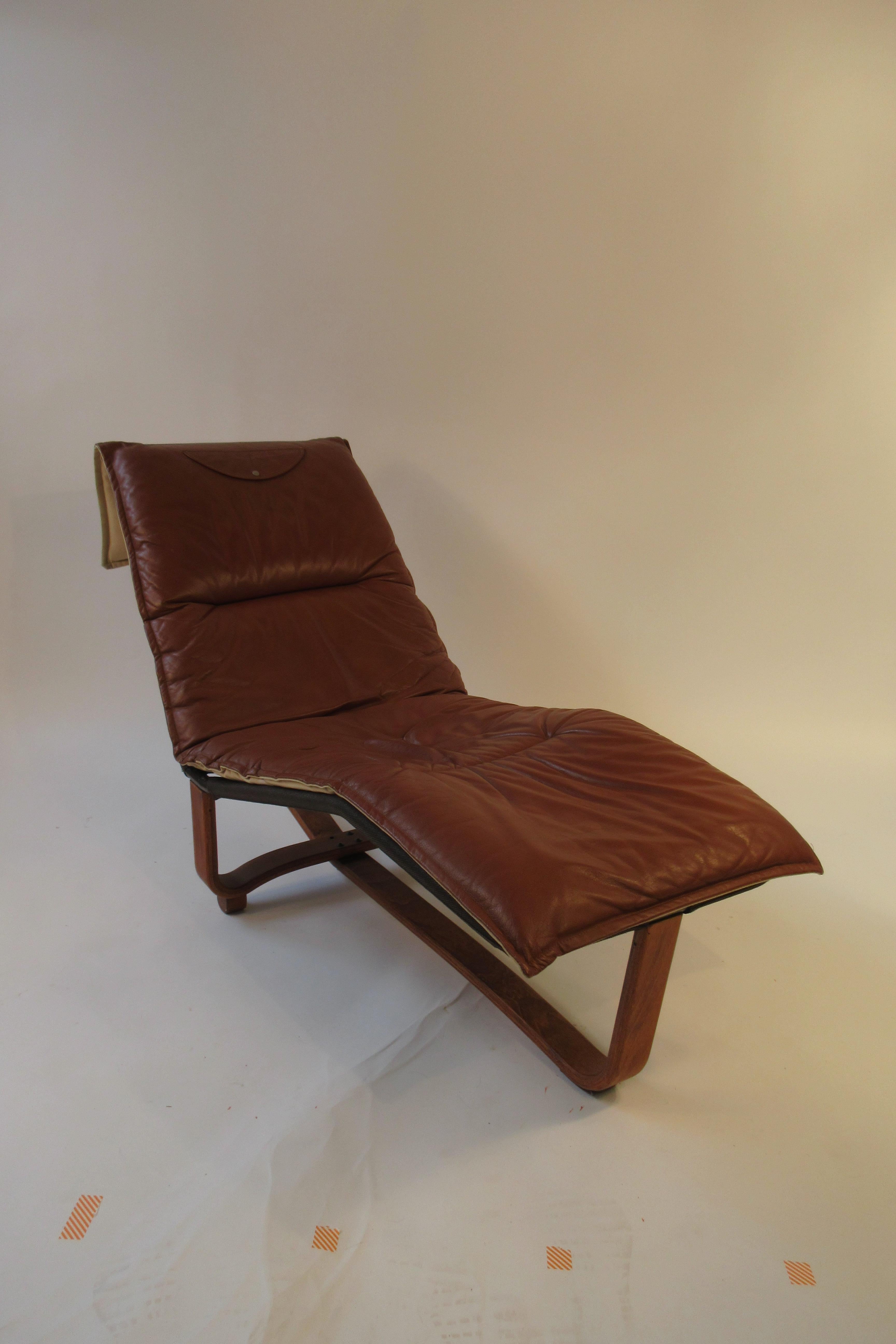Westofa leather lounge chair by Ingmar and Knut Relling.