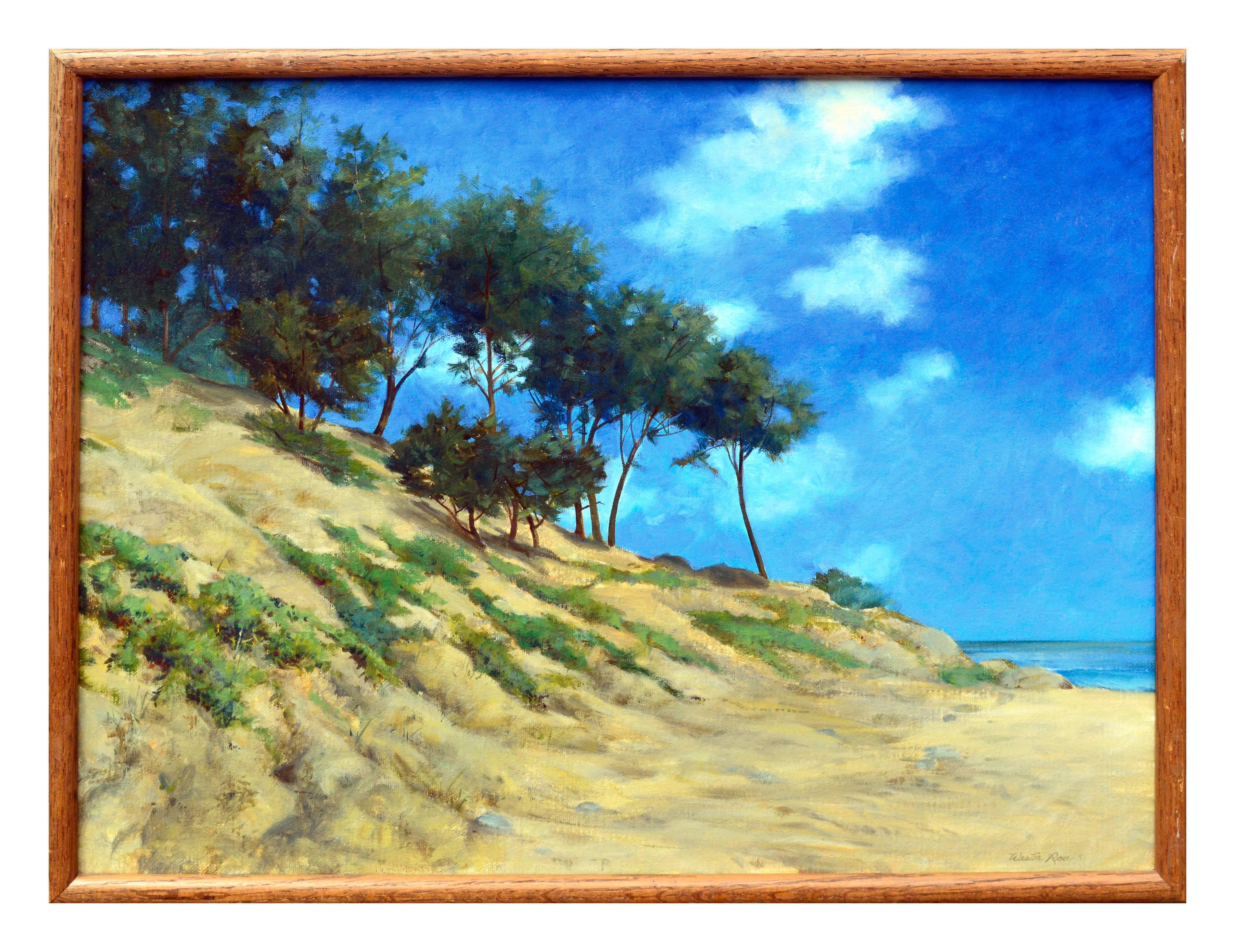 Weston Rose Landscape Painting – Pescadero, Kalifornien, Küstenlandschaft