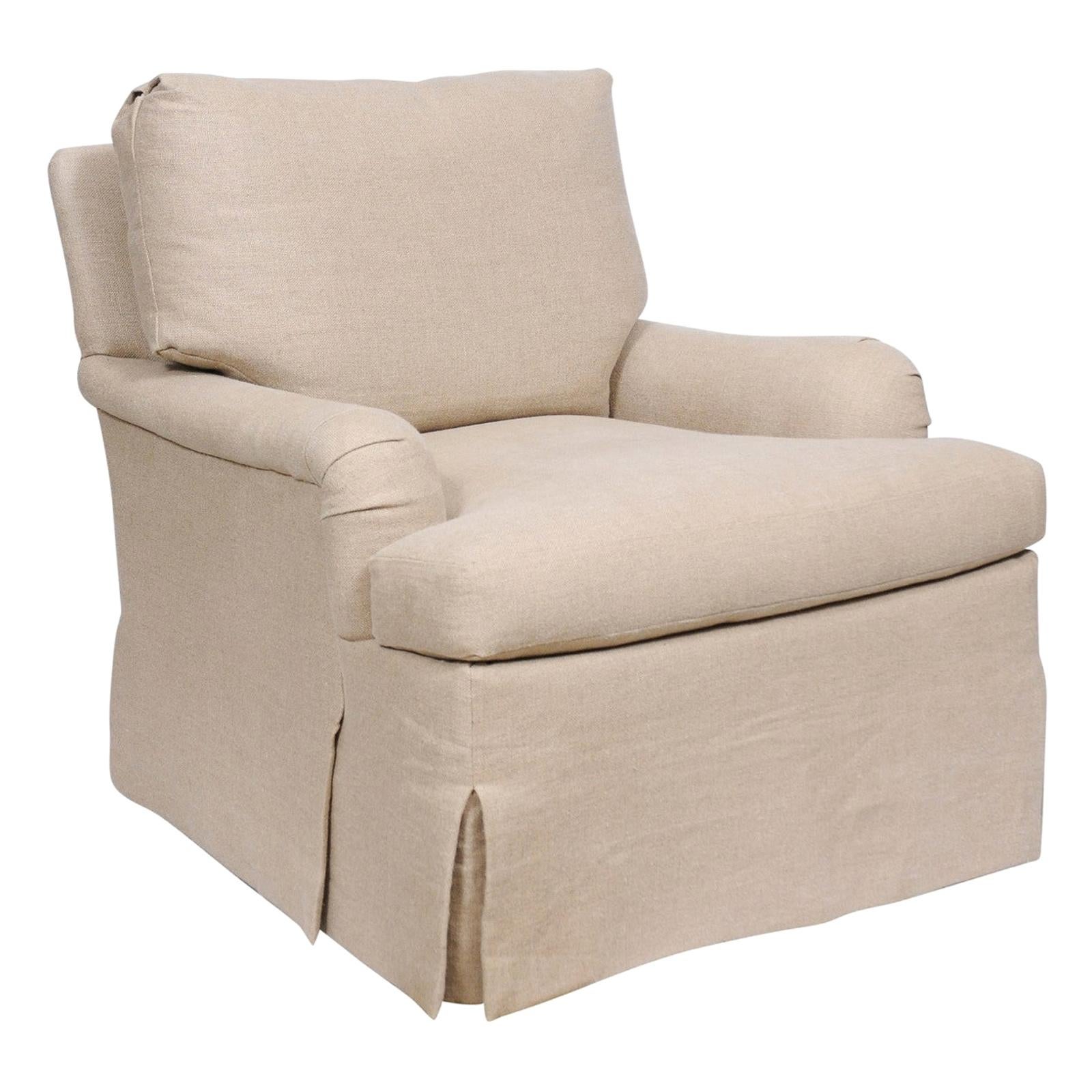 Weston Skirted Swivel Chair, by Hickory Chair