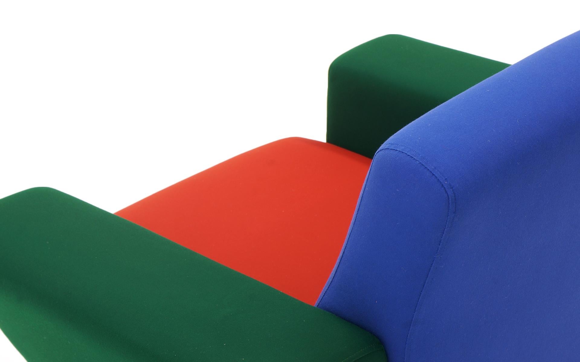 Enameled Westside Lounge Chair by Ettore Sottsass for Knoll, 1983, Expertly Reupholstered