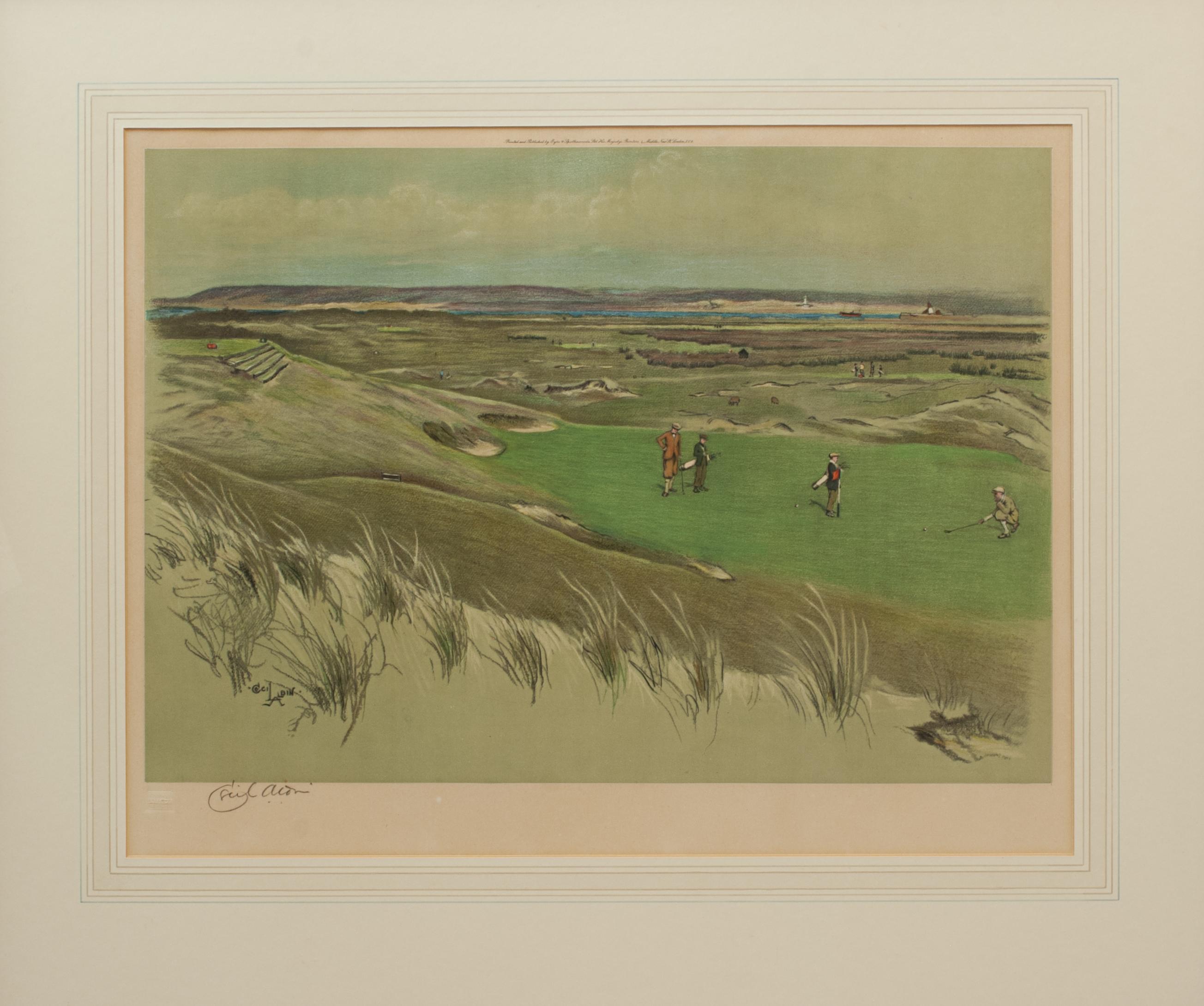 ¡Hacia el Oeste! (Real Club de Golf de North Devon) 6ª Foto de Golf Green, Cecil Aldin Arte deportivo en venta