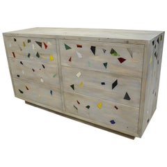 Westwater Old Pine and Colored Glass Confetti Commode