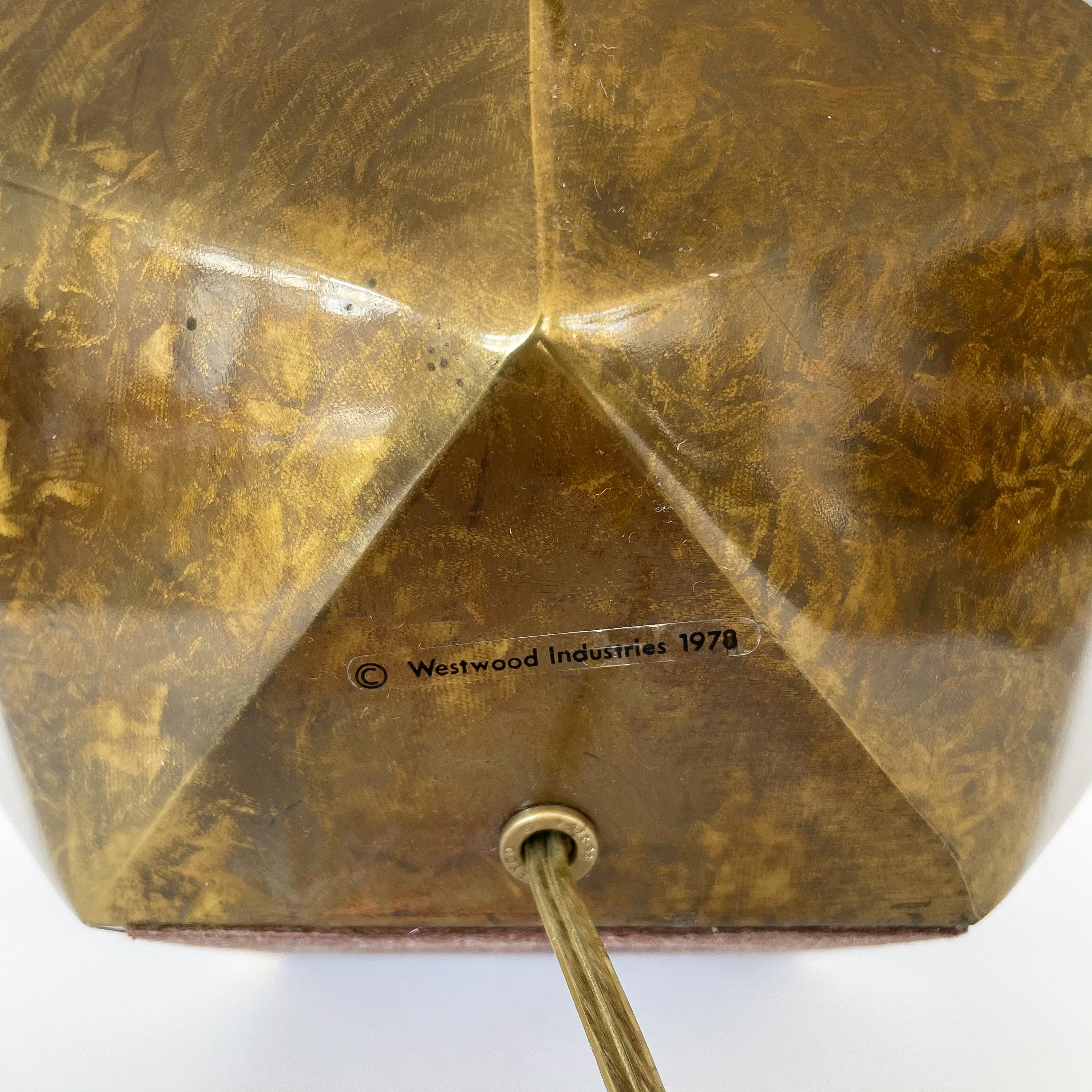 Metal Westwood Industries Antique Bronze Geometric Table Lamp