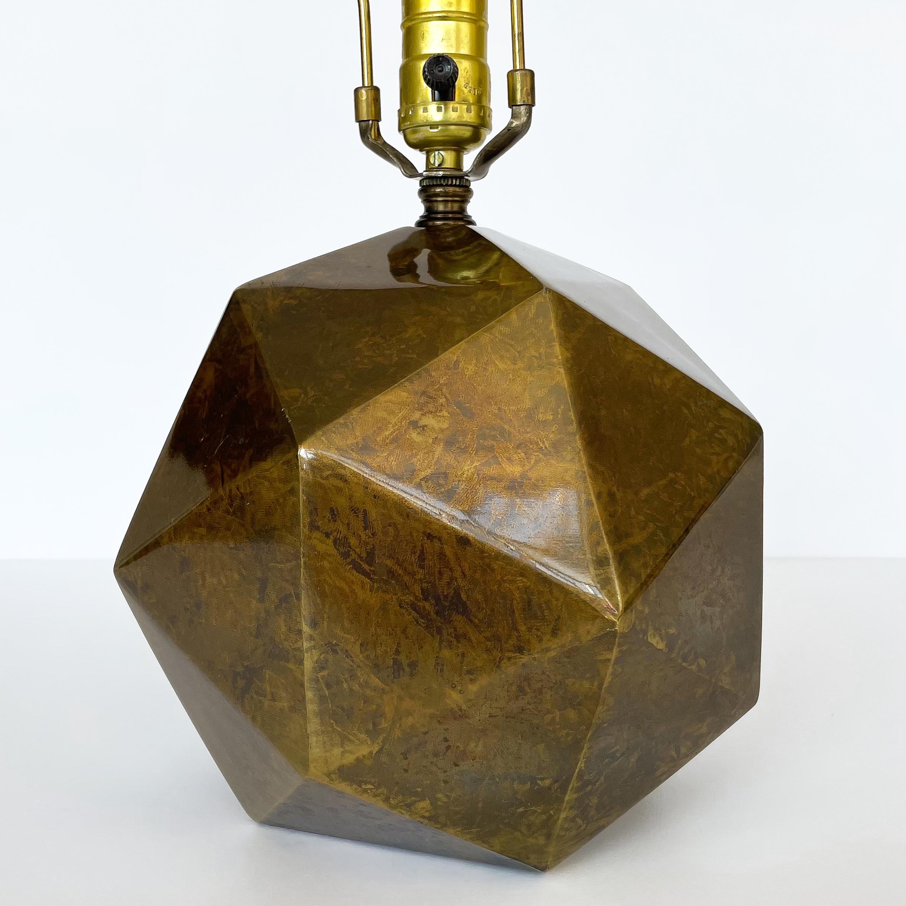 Mid-Century Modern Westwood Industries Antique Bronze Geometric Table Lamp