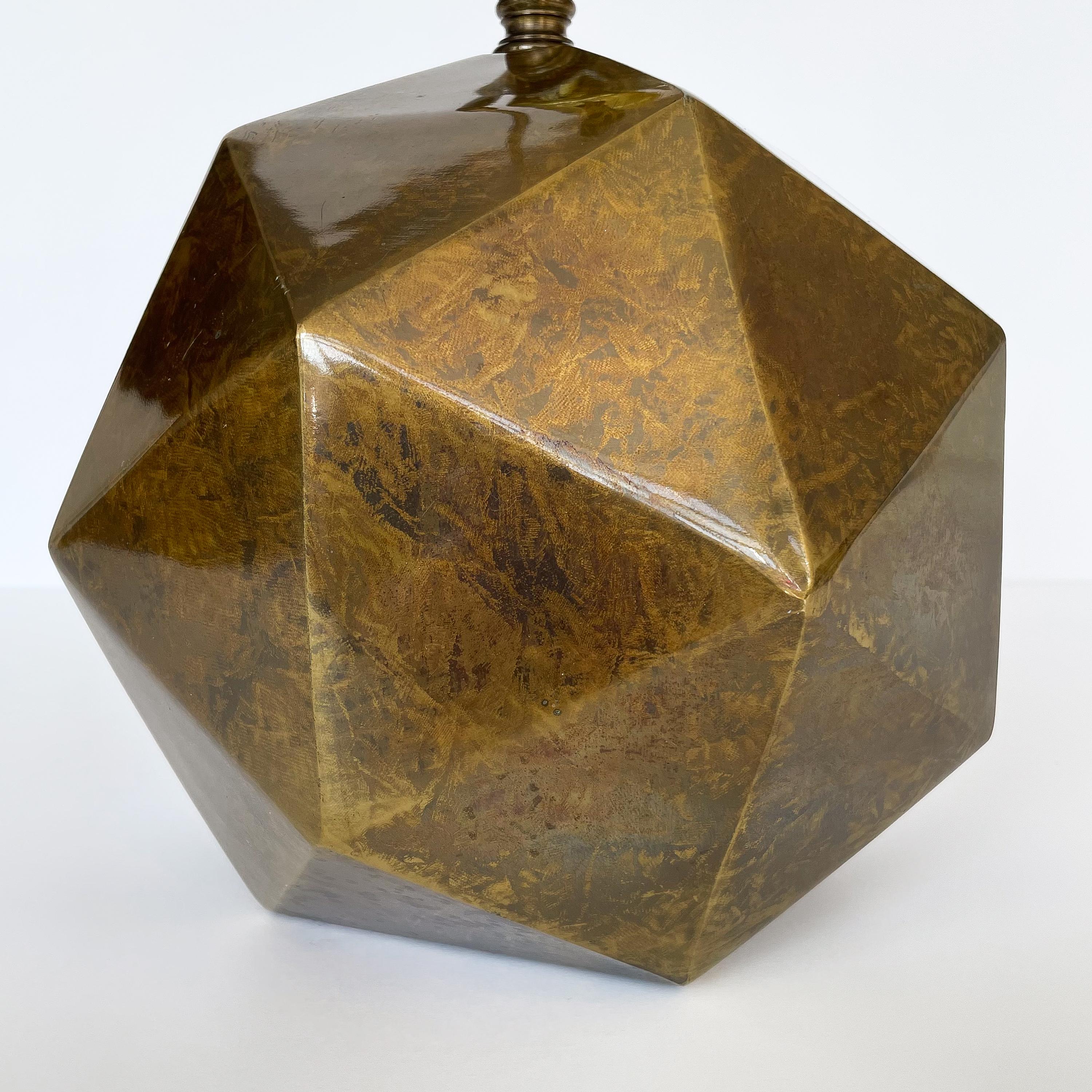 Westwood Industries Antique Bronze Geometric Table Lamp In Good Condition For Sale In Chicago, IL