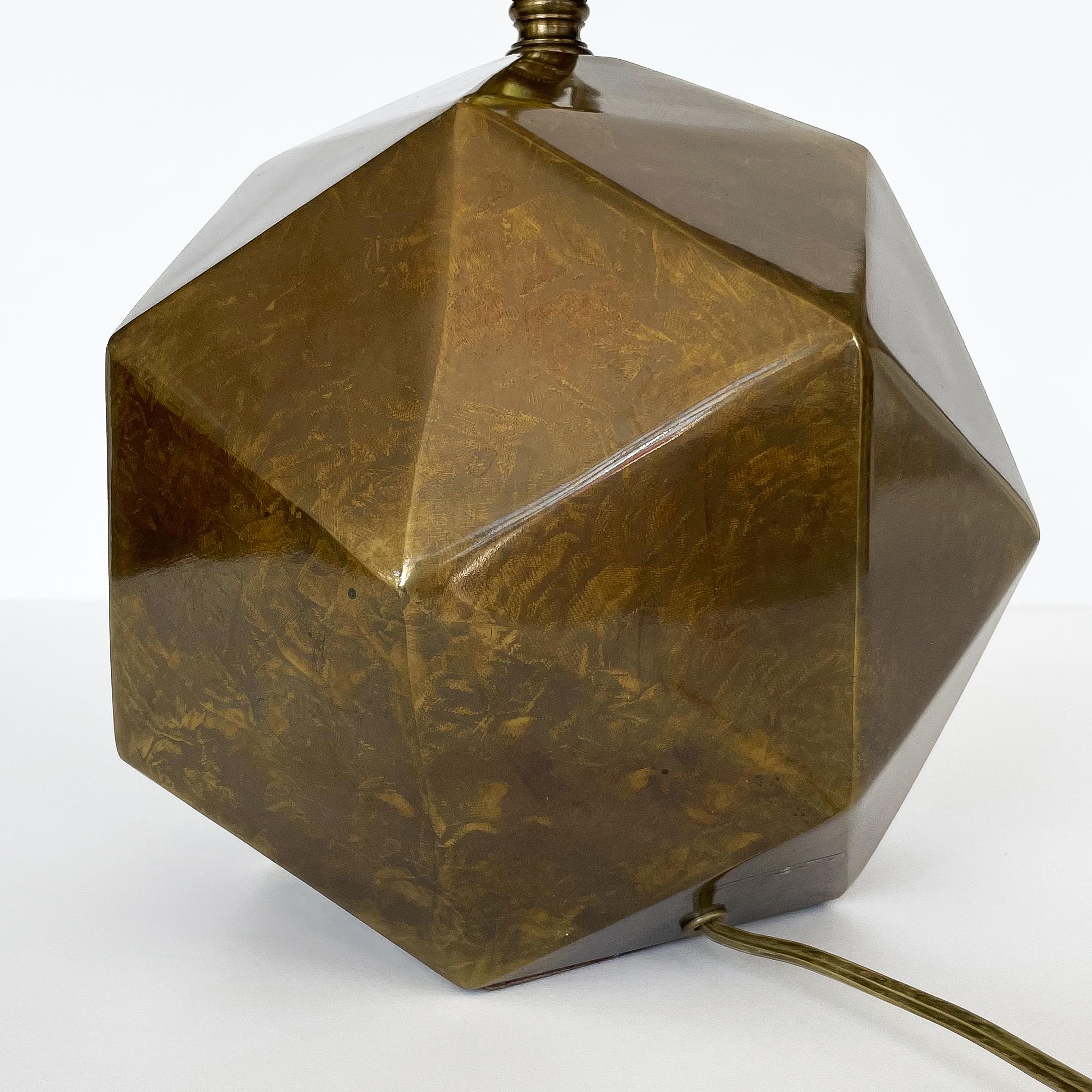 Westwood Industries Antique Bronze Geometric Table Lamp In Good Condition In Chicago, IL
