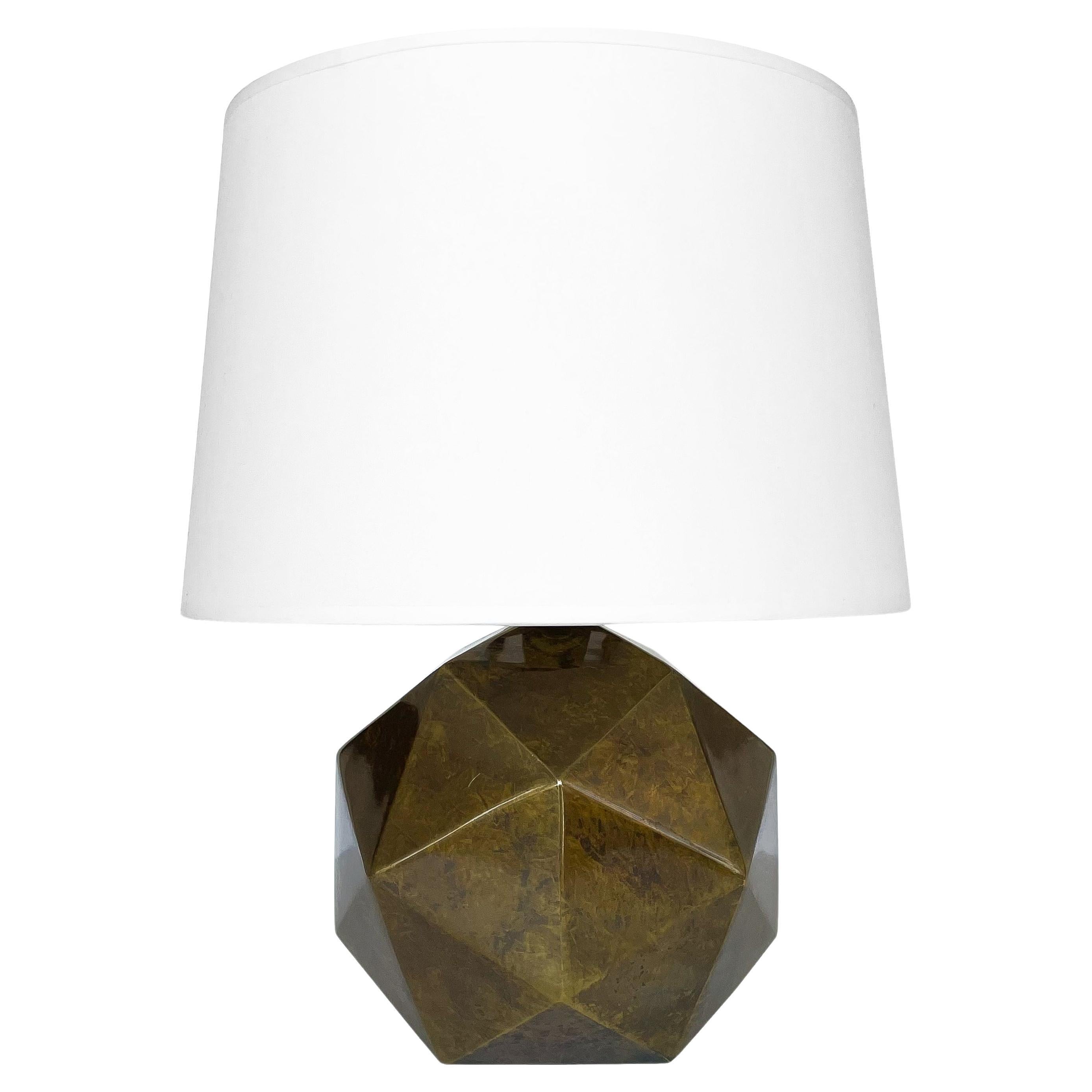Westwood Industries Lampe de table géométrique en bronze antique en vente