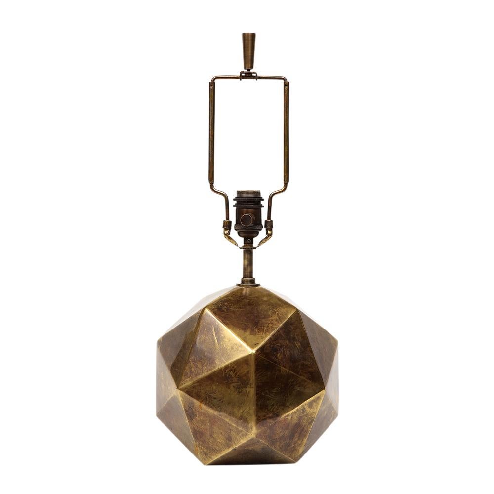 Mid-Century Modern Westwood Industries Inc Lamp, Bronze, Faceted   For Sale