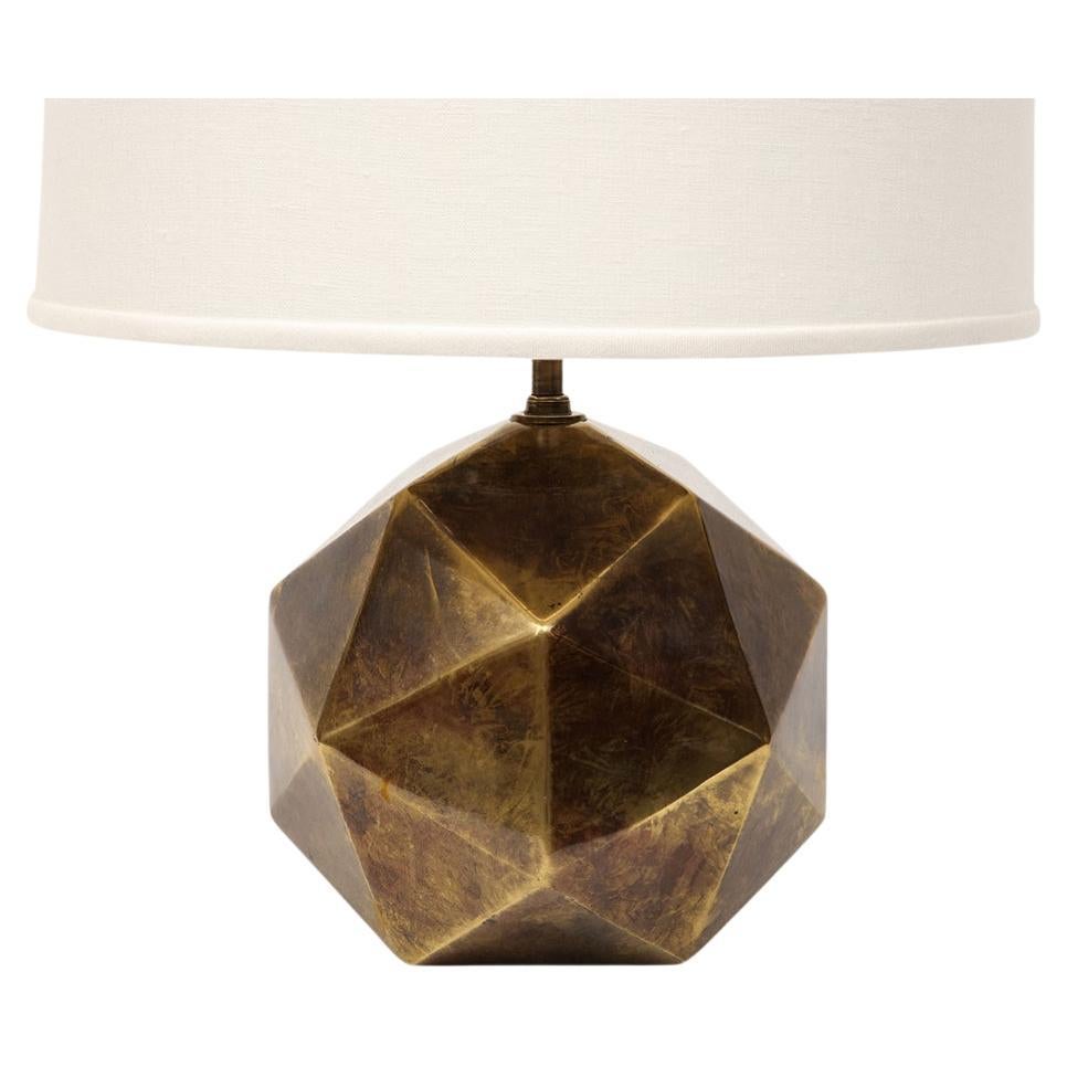 Westwood Industries Bronze Faceted Table Lamp. A print ad, from a 1958 House Beautiful, describes Westwood industries of Paterson New Jersey as 