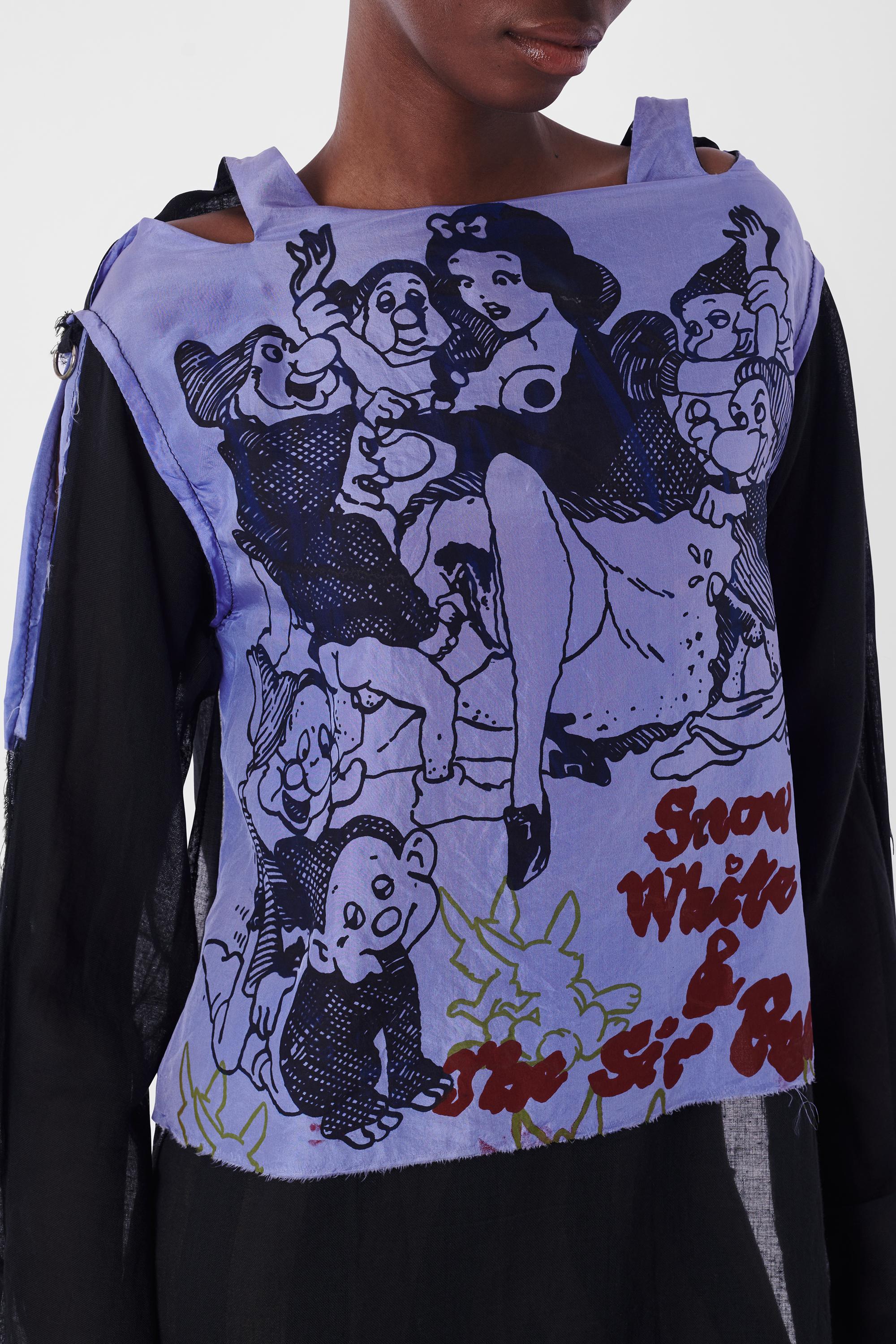 Black Westwood Vintage 1970's Seditionaries Snow White Bondage Shirt