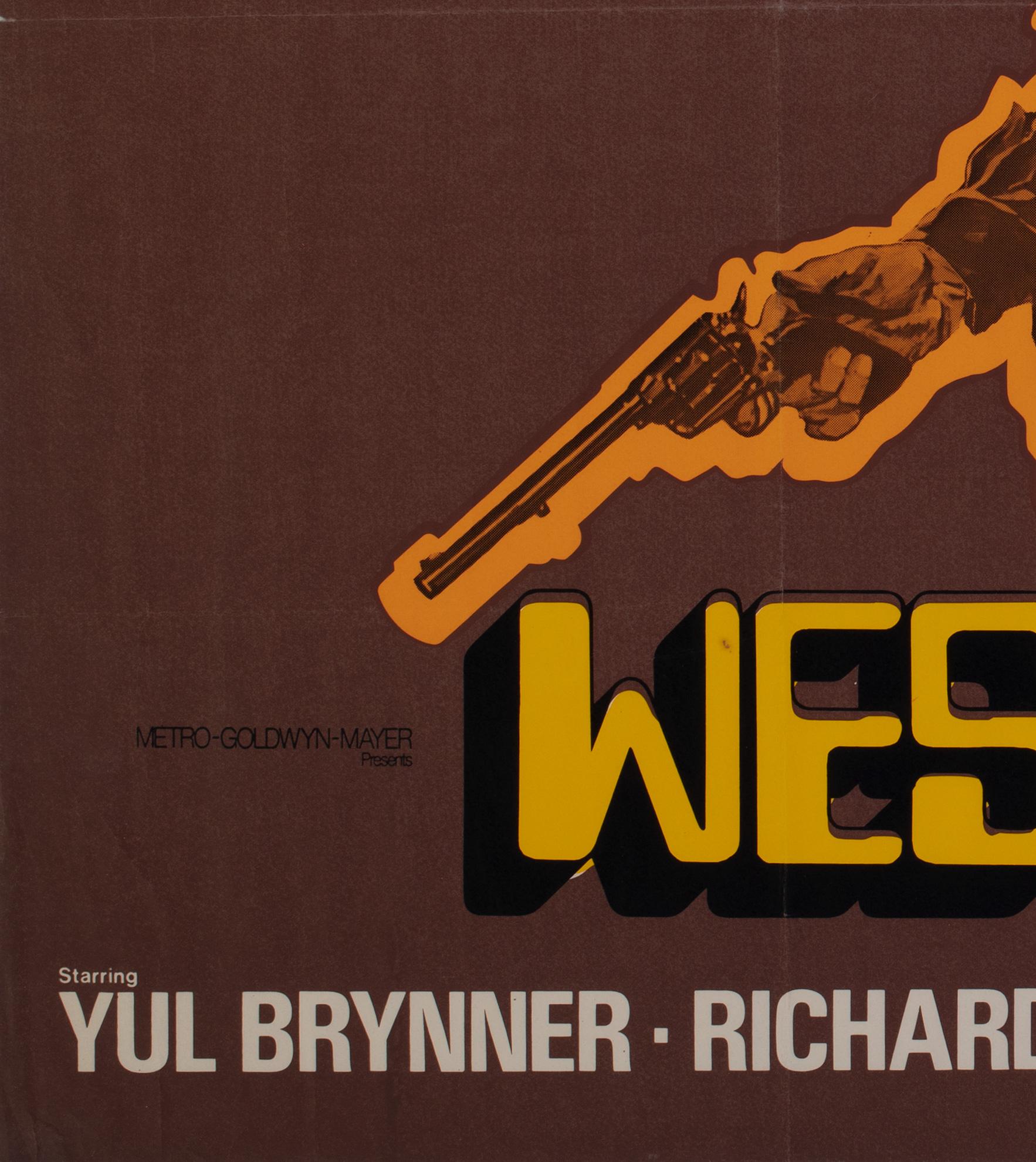 British Westworld 1973 UK Quad Style B Film Poster, Adams