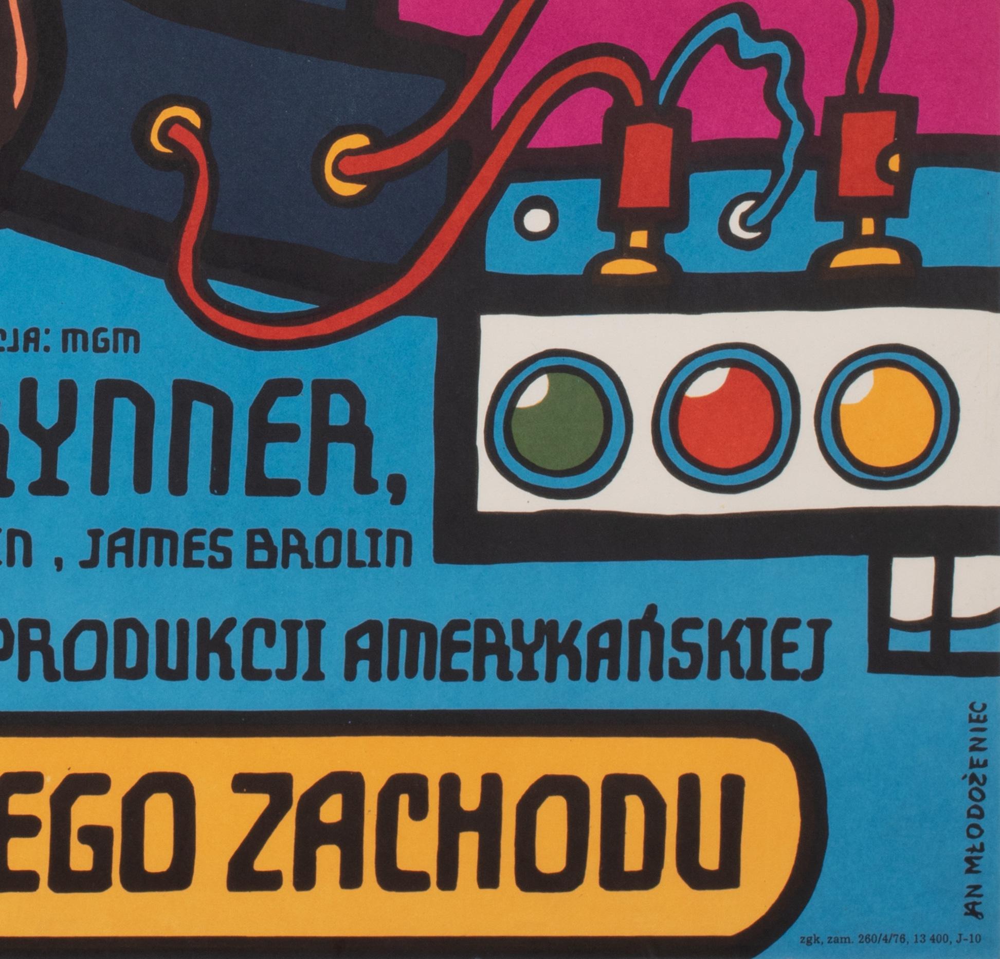 Westworld, Polish Film Movie Poster, Mlodozeniec, 1976 For Sale 3