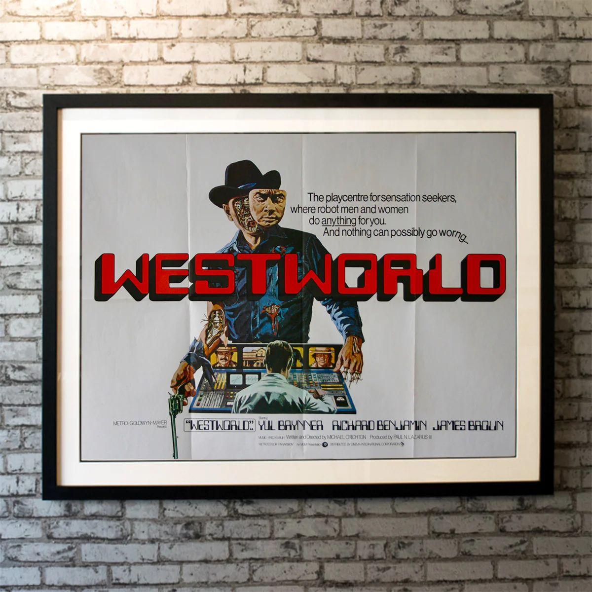 Westworld, Unframed Poster, 1973

Original British Quad (30 X 40 Inches). A robot malfunction creates havoc and terror for unsuspecting vacationers at a futuristic, adult-themed amusement park

Additional Information:
Year: 1973
Nationality: