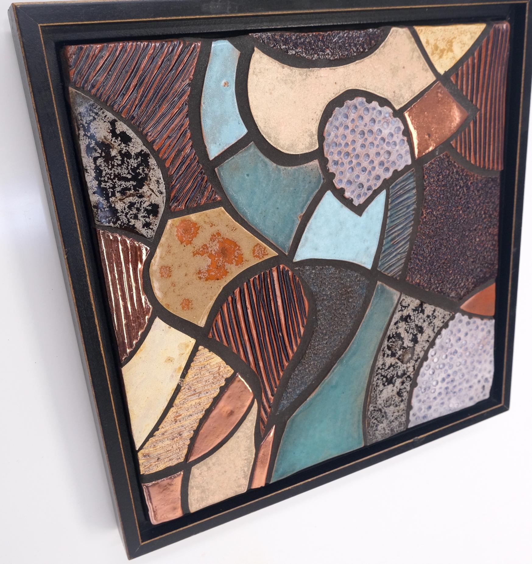 Earthenware Wet-Cut Mosaic Wall Decoration For Sale