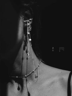 Wet Ear Set in 925 Sterling Silver, Zirconia Studs & Glass Crystals by O Sh