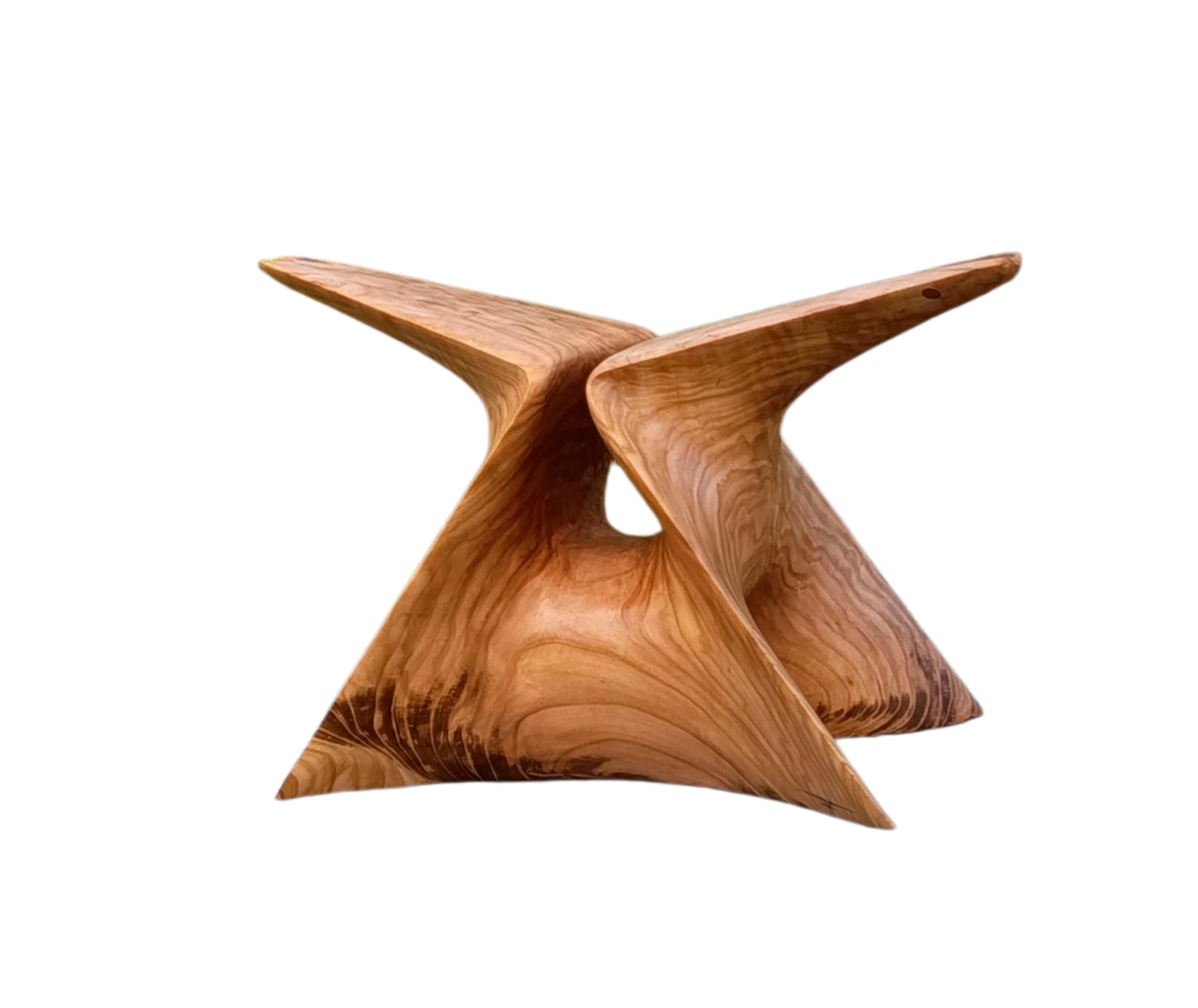 Wetlands Herons in Carved Coigüe Wood with Beewax Finish by Daniel Soffia