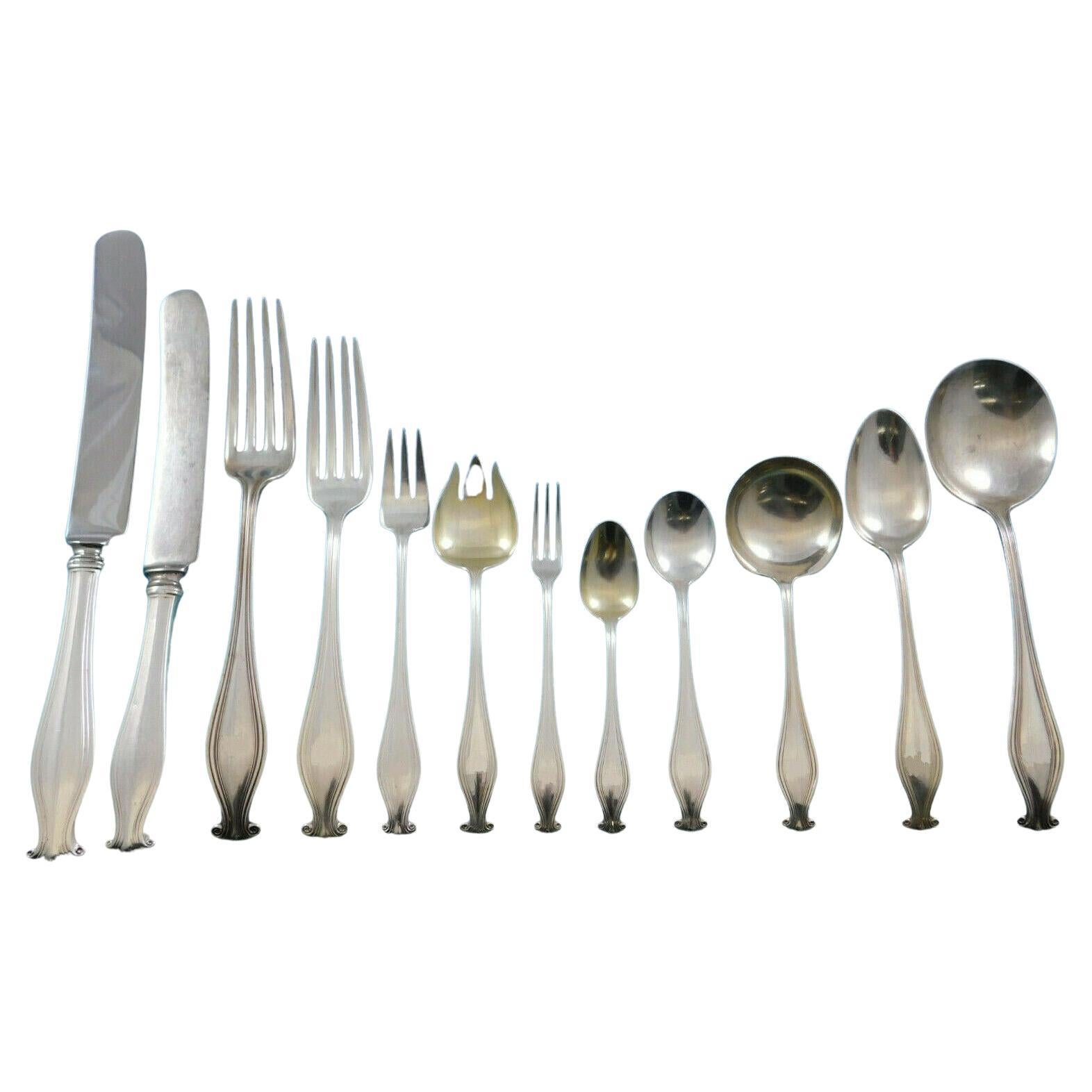 Service de couverts de table en argent sterling Weymouth by Gorham pour 8 personnes, 100 pièces