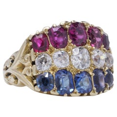 Or 18kt, pierre précieuse multicolore  The Row - anneau à trois rangs