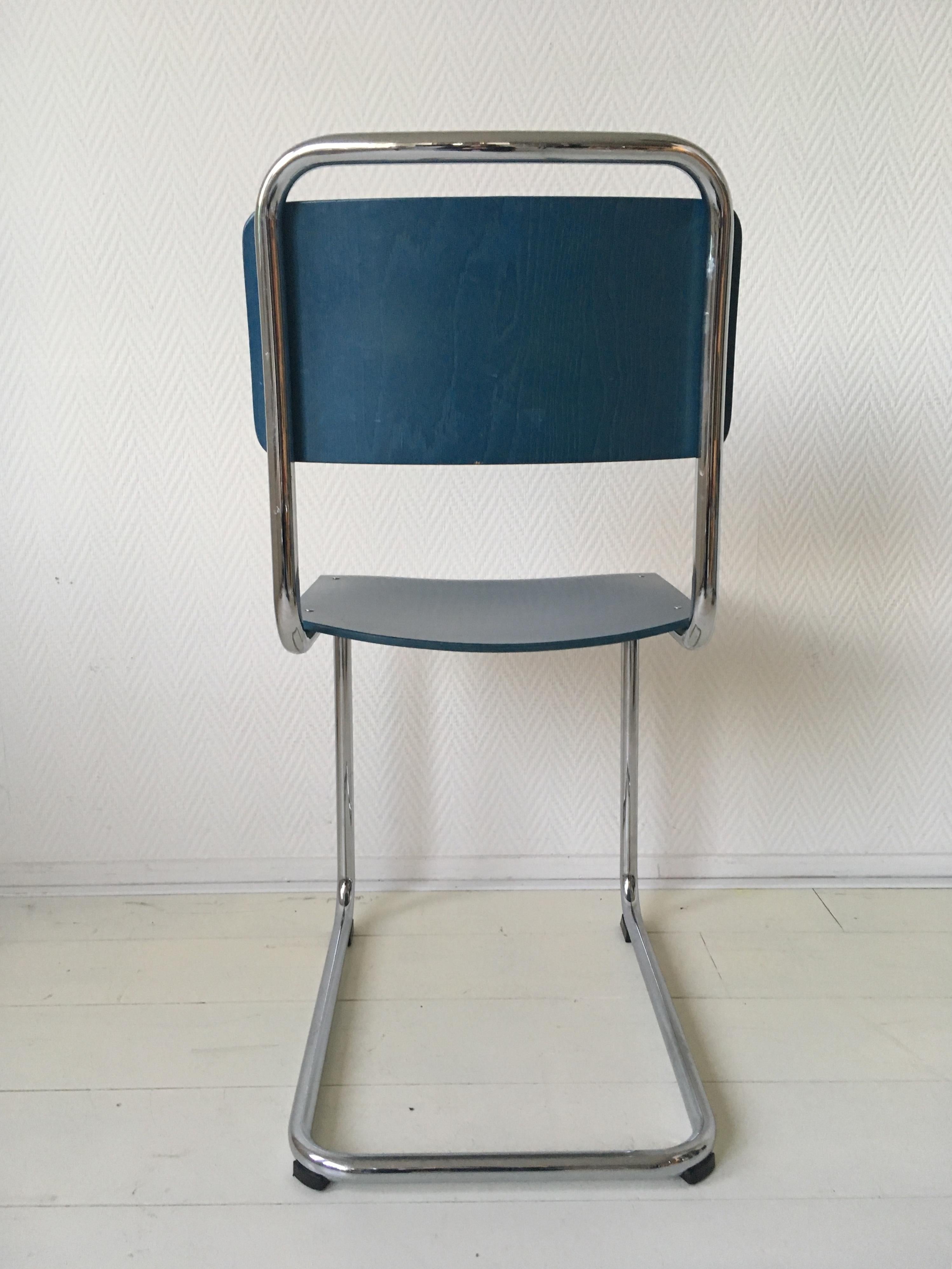 W.H. Chaises de salle à manger Gispen, modèle 101, bois, Gebroeders van der Stroom, 2004 en vente 2