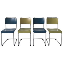 W.H. Gispen Dining Room Chairs, Model 101, Wood, Gebroeders van der Stroom, 2004