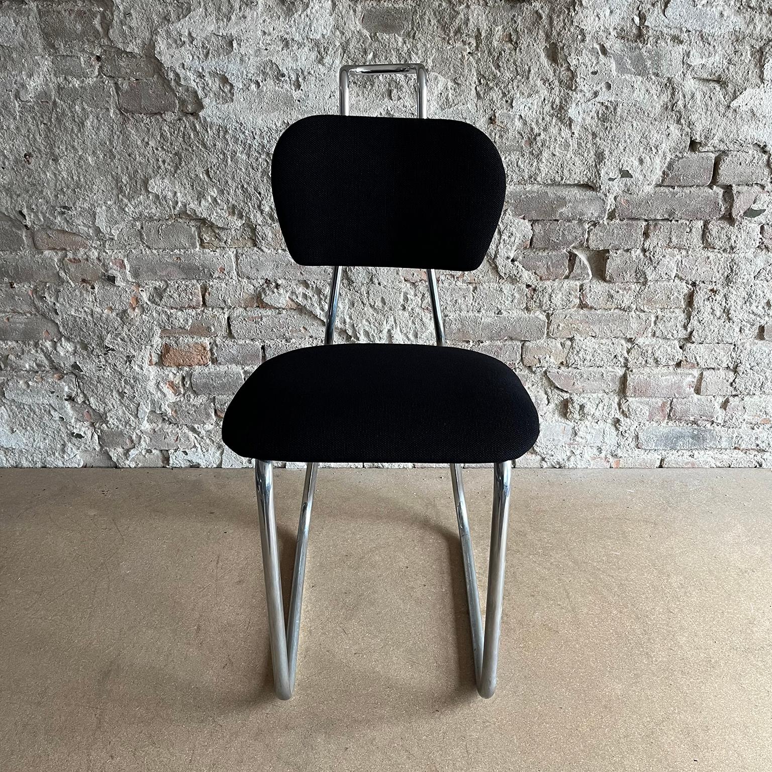 W.H. Gispen für Gispen Culemborg, Holland, Original Typing-Stuhl aus der Vorkriegszeit in Blac (Mitte des 20. Jahrhunderts) im Angebot