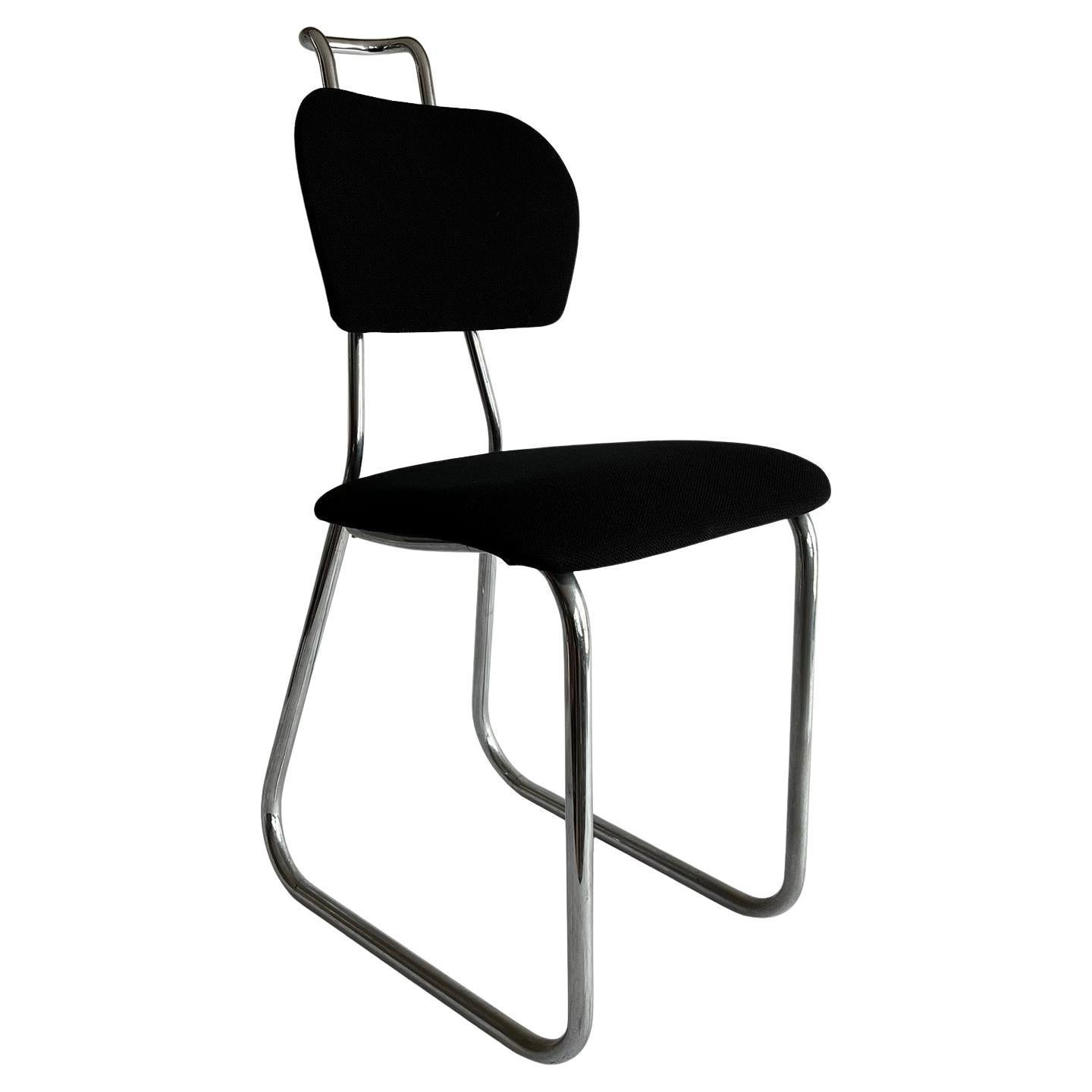 W.H. Gispen for Gispen Culemborg, Holland, Original Pre War Typing Chair in Blac