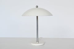 H.H. Gispen Weiße Pilz-Tischlampe Gispen, Niederlande, 1950