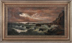 W.H Hoyle - Late 19th Century Oil, Filey Brigg, North Yorkshire