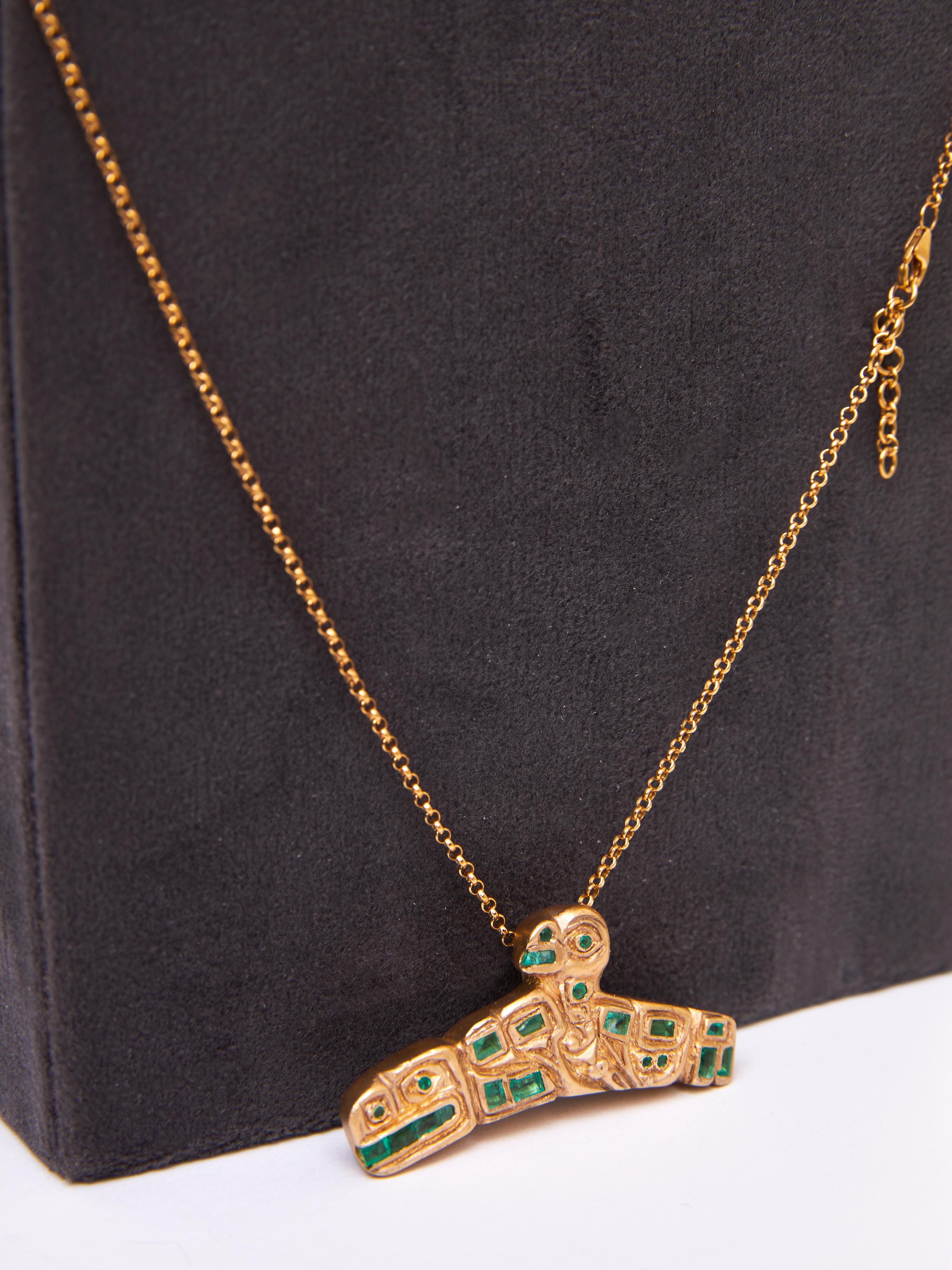 Wal und Raptor Amulett in Silber & 24k Vergoldung für Damen oder Herren im Angebot