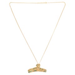 Whale and Raptor Amulet in Silver & 24k Gold Plating