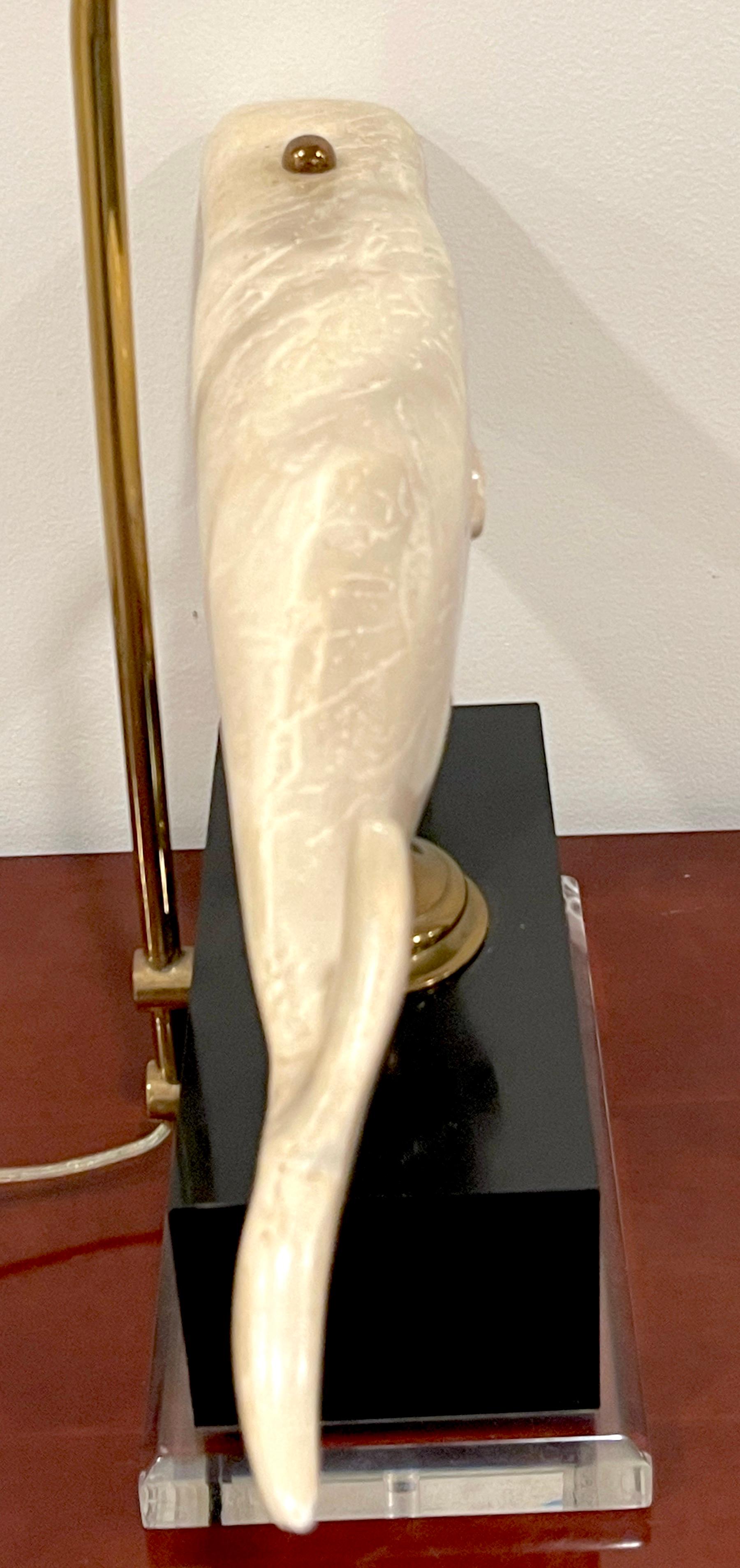 Émaillé Lampe baleine 1991, Bauer Lamp Co en vente