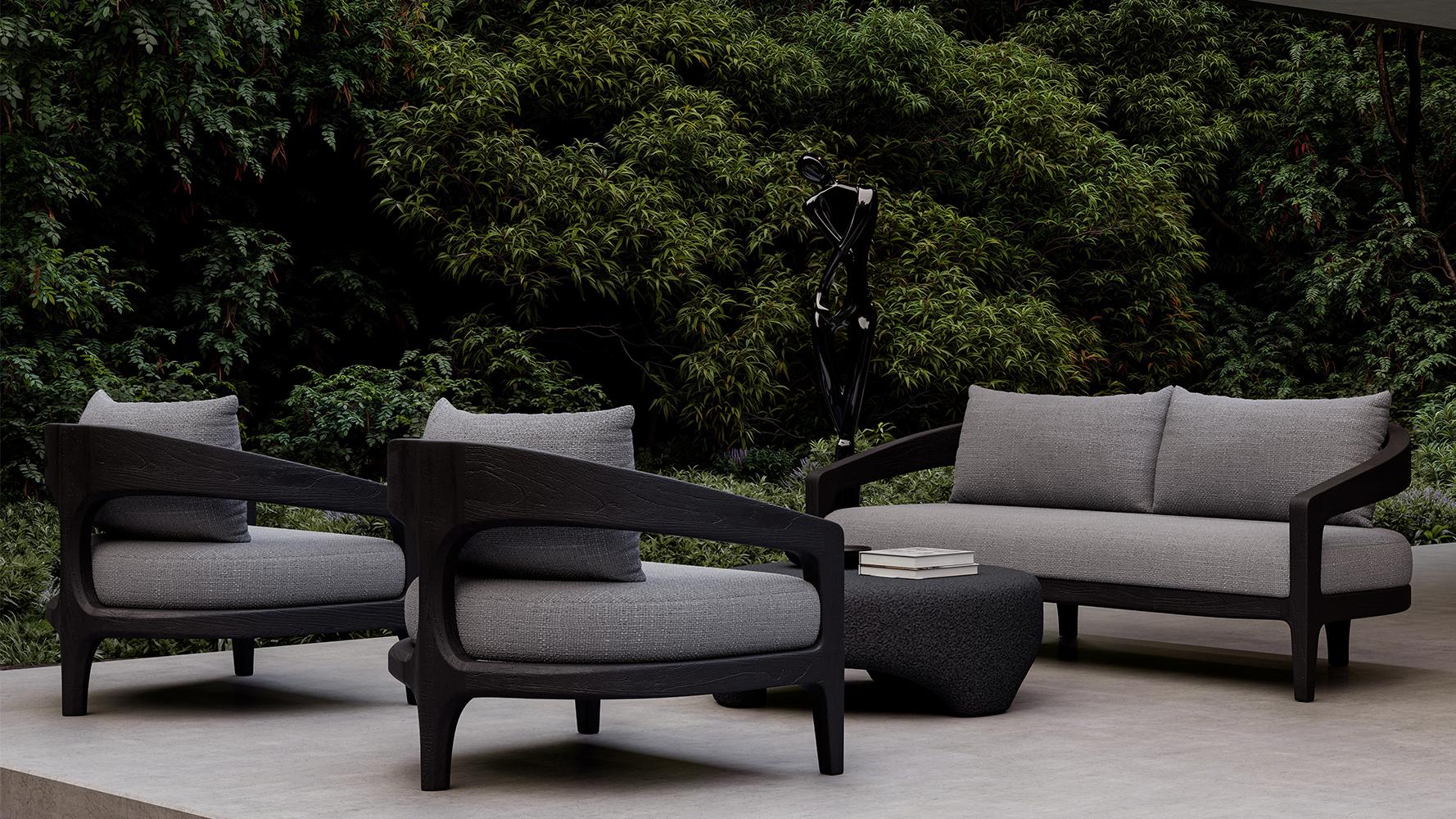 Contemporary Whale-noche Outdoor 2 Seater Sofa by SNOC For Sale
