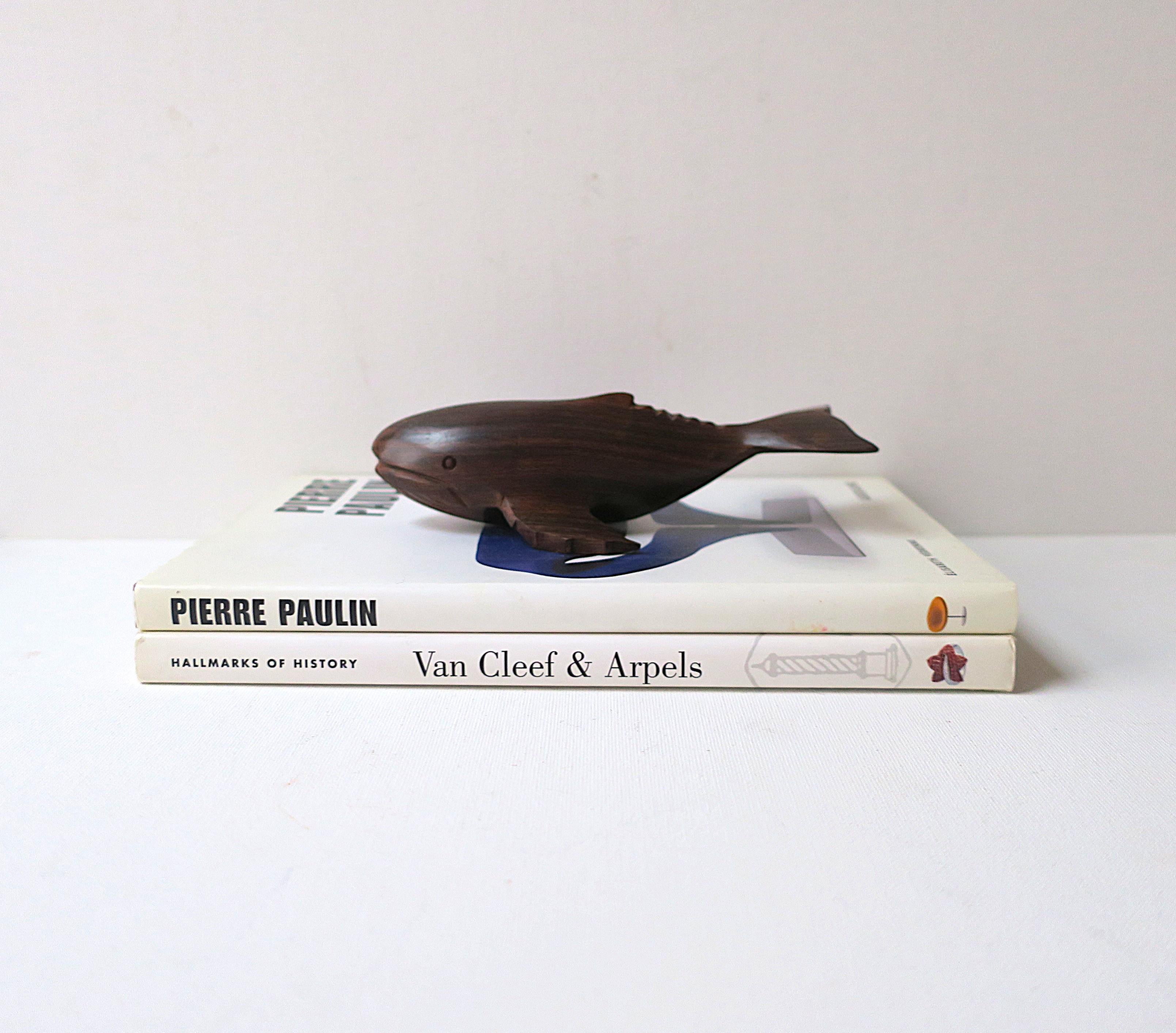Whale Rosewood Sculpture In Excellent Condition For Sale In New York, NY