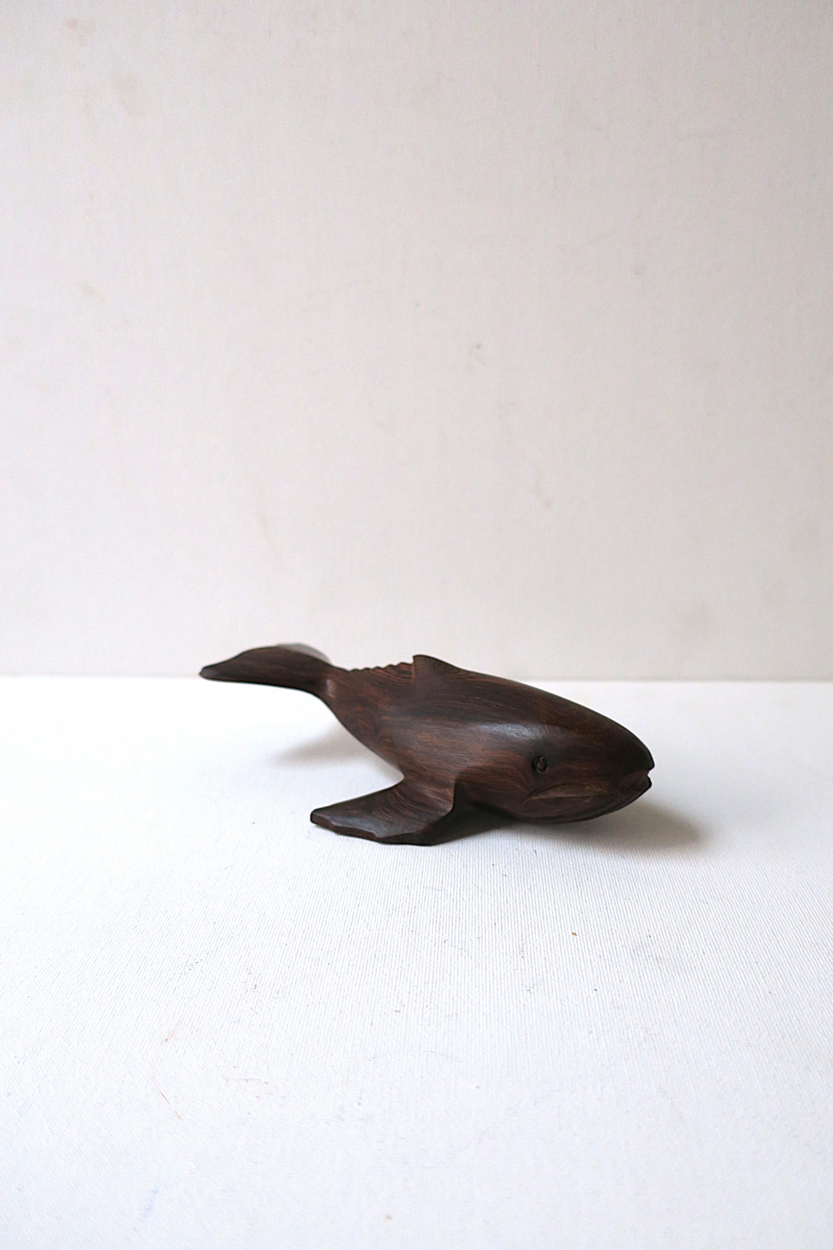 20th Century Whale Rosewood Sculpture For Sale