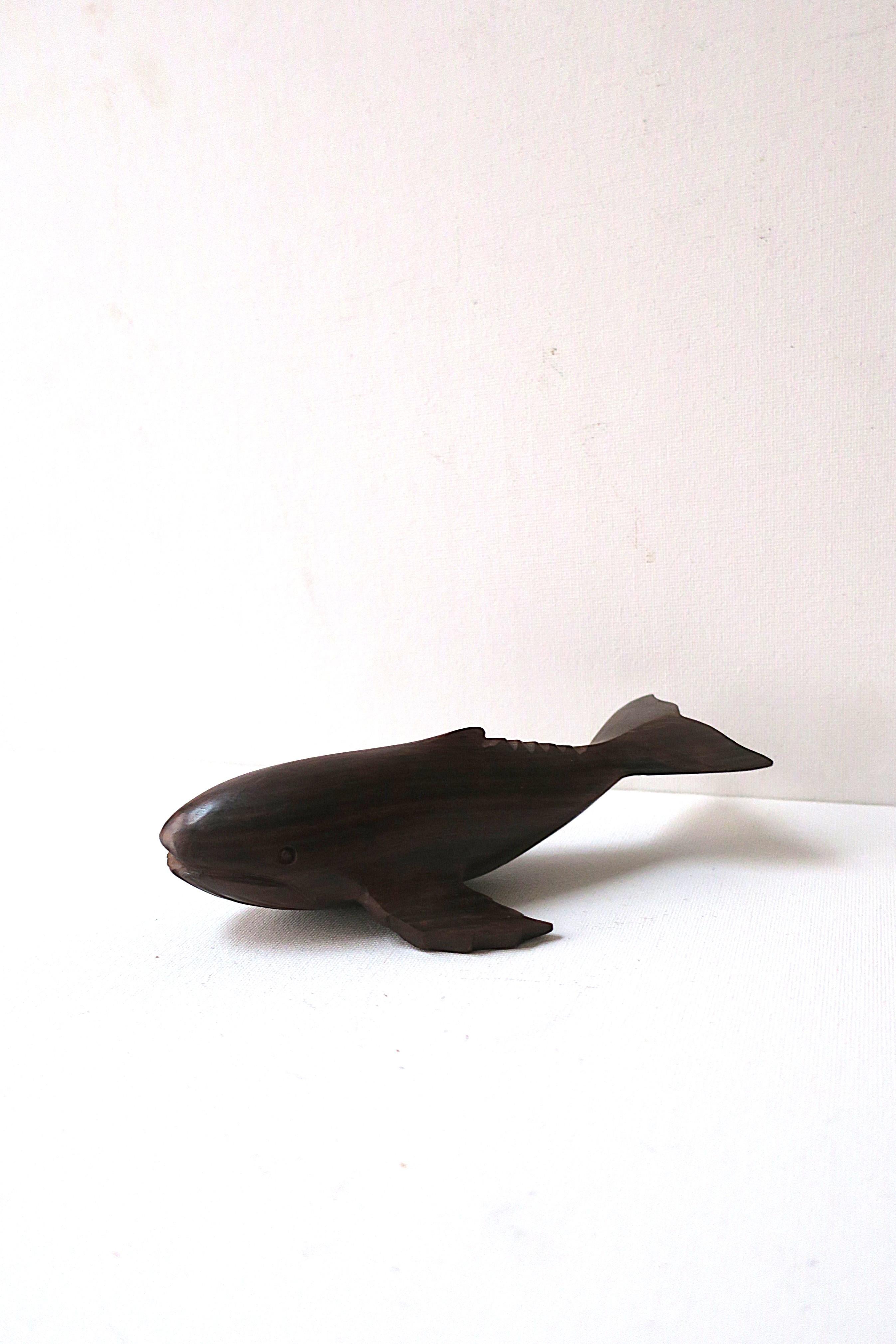 Whale Rosewood Sculpture For Sale 1