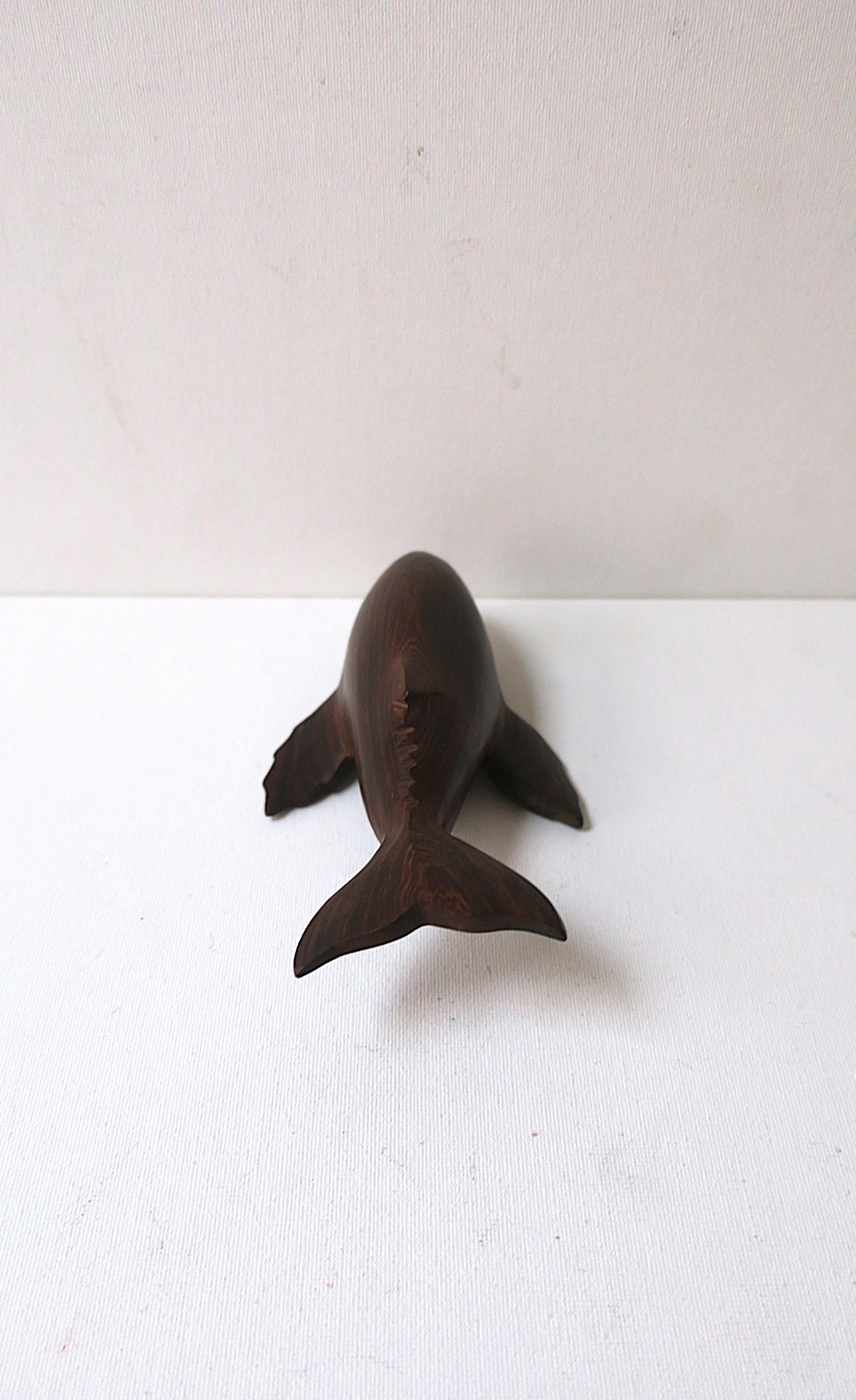 Whale Rosewood Sculpture For Sale 3
