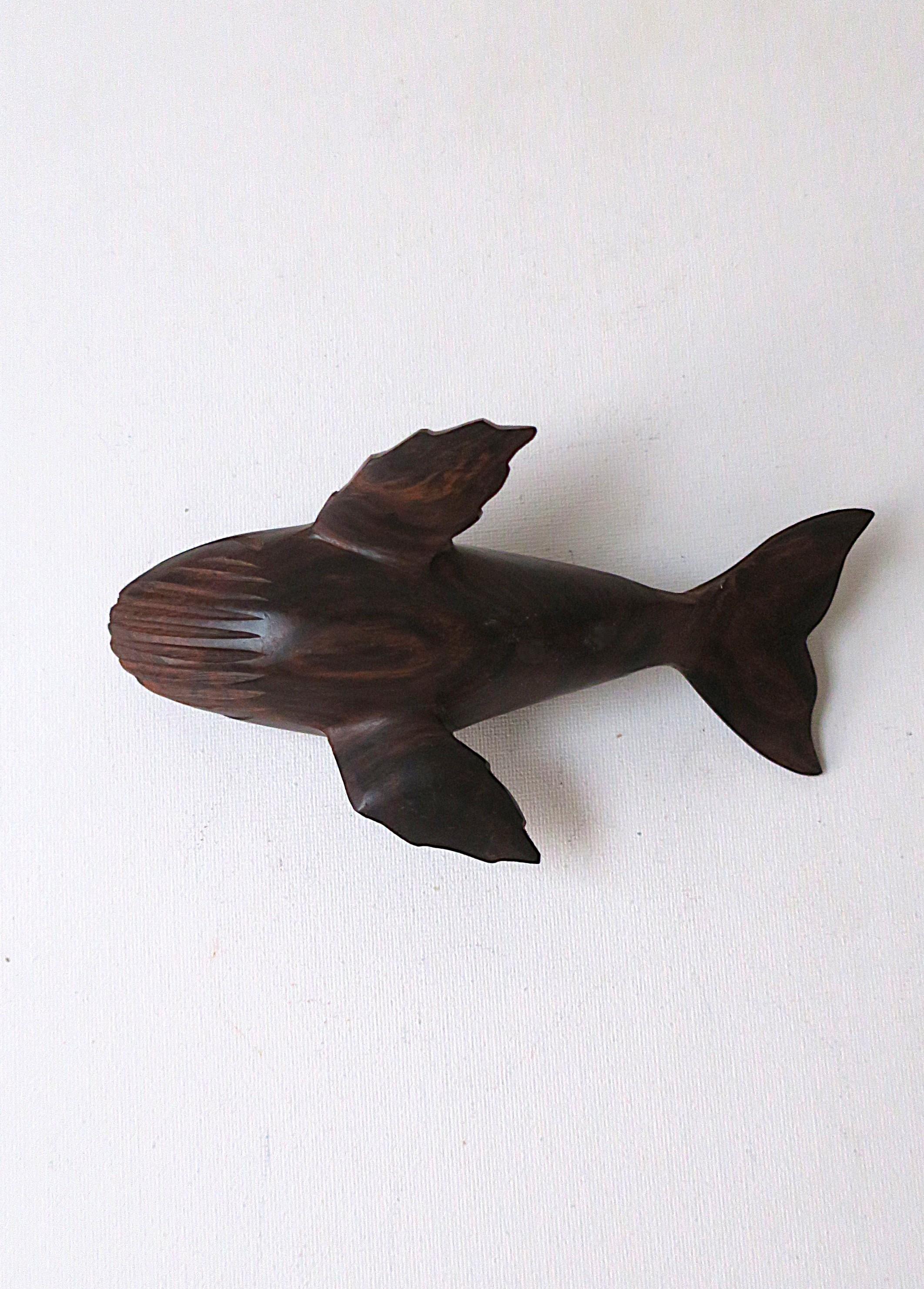 Whale Rosewood Sculpture For Sale 5