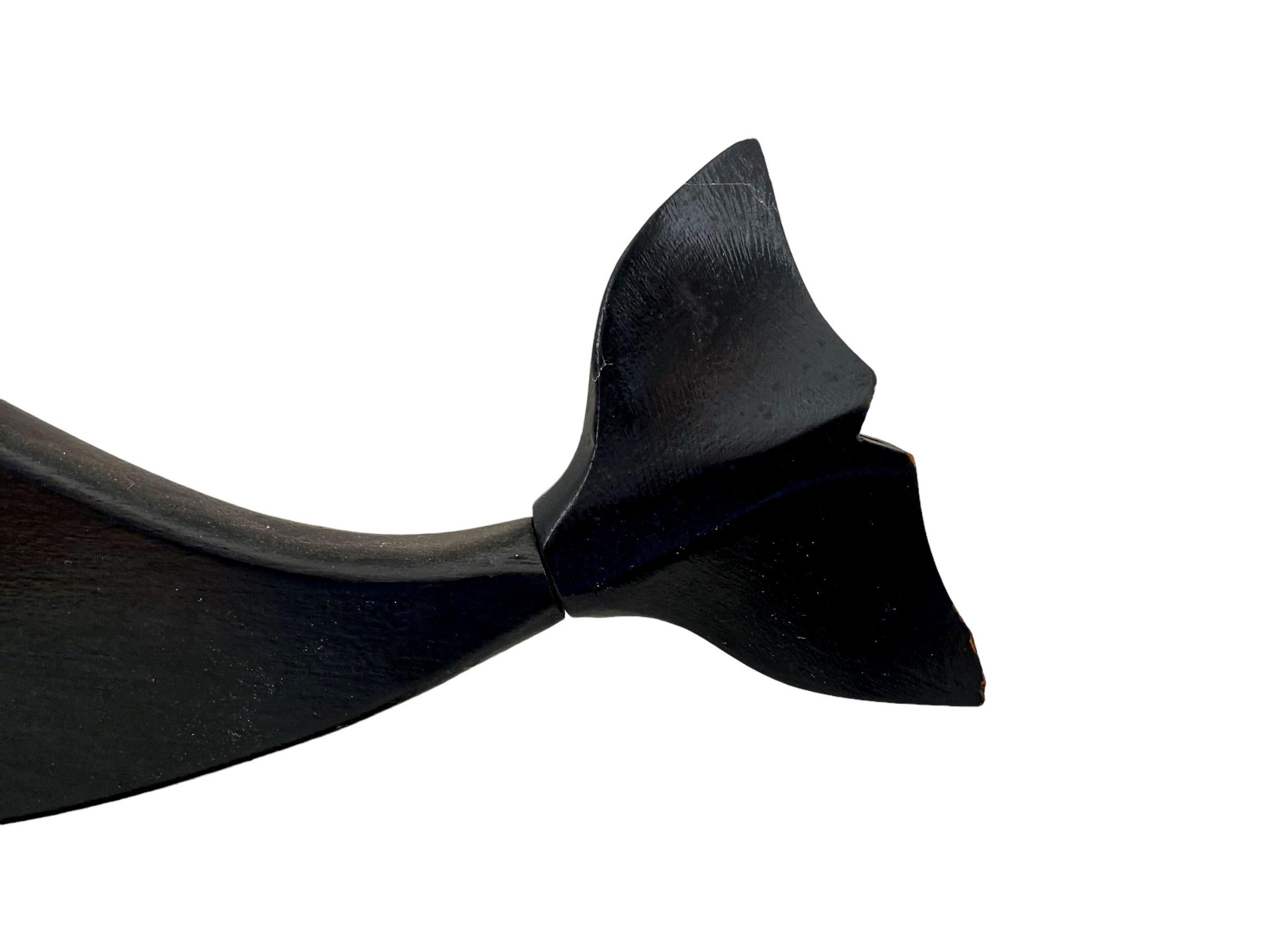 Hand-Carved Whale Whirligig by Lincoln Ceely, circa 1940s