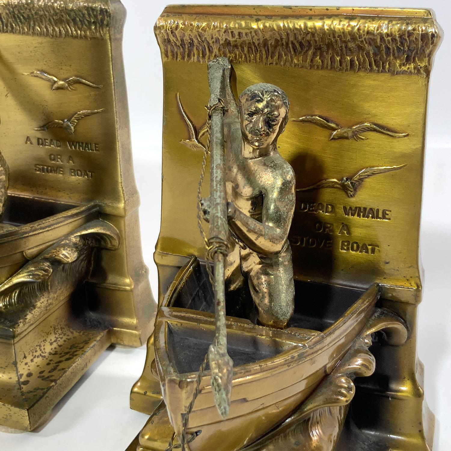 Whaleboat Bookends of Brass 2