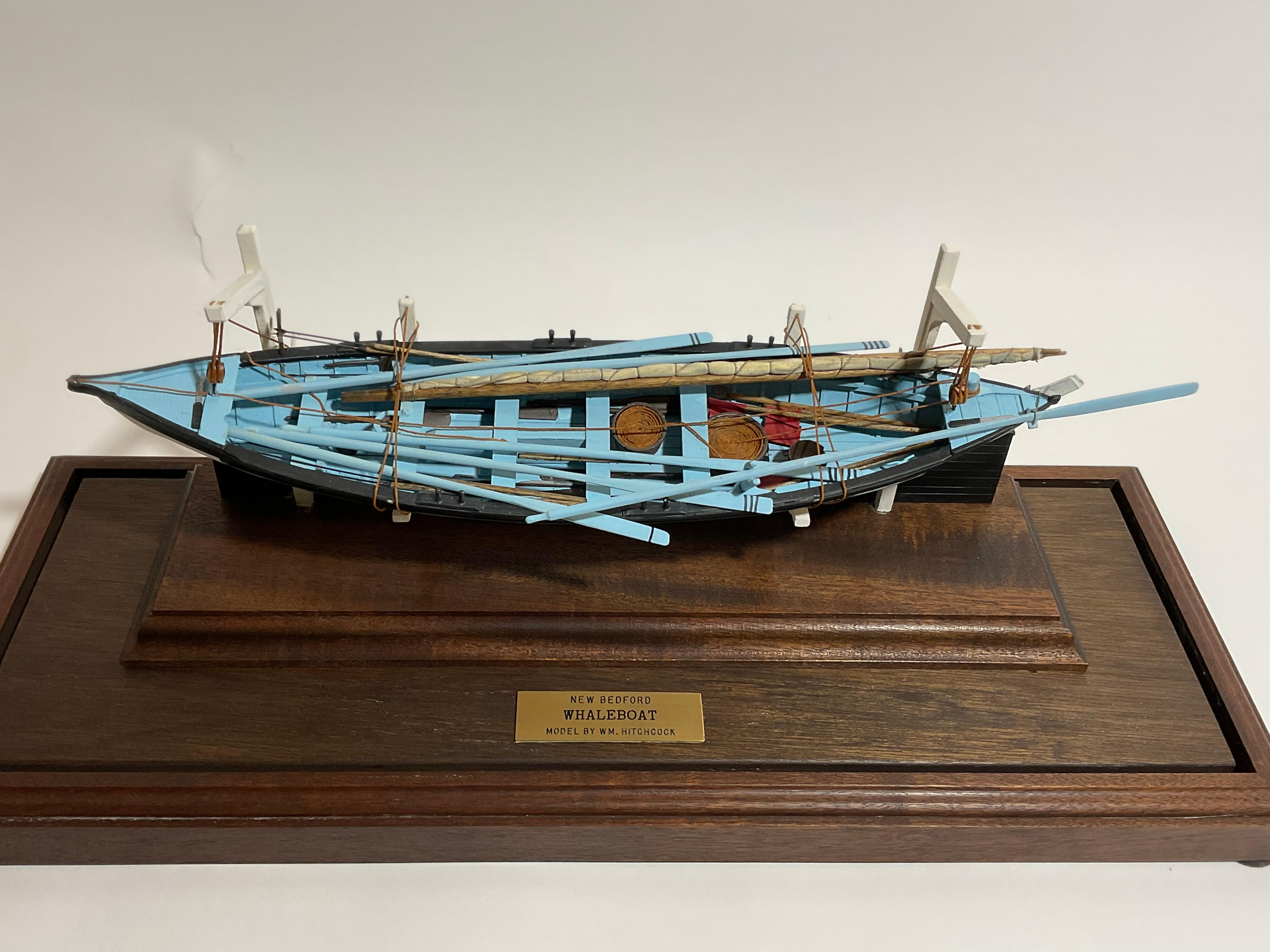 Wood Whaleboat Model by William Hitchcock For Sale